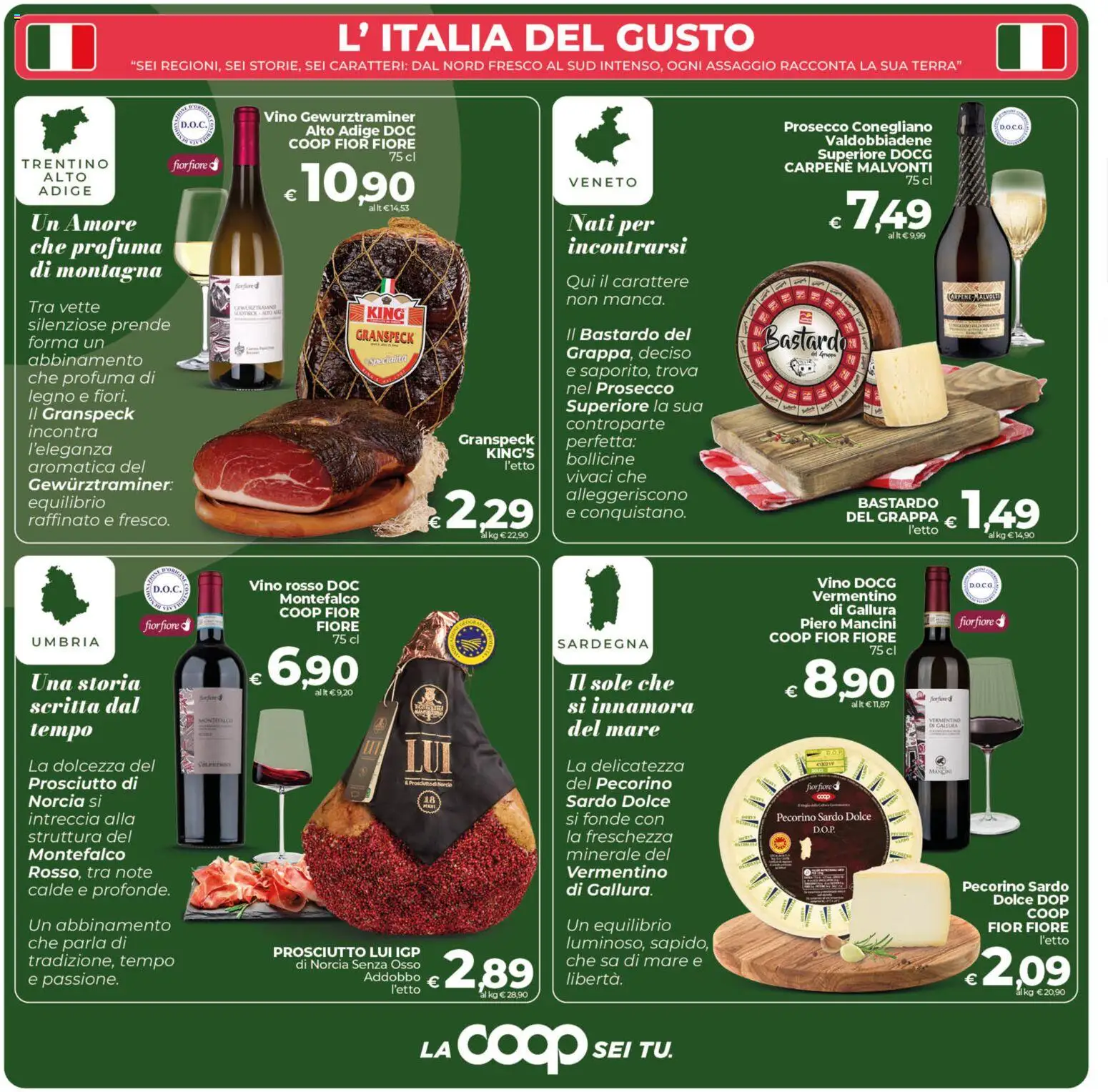Volantino COOP del 24.02.2026 | Pagina: 8 | Prodotti: Prosecco, Vino, Pecorino, Grappa