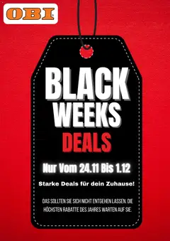 OBI - Black Friday Ankündigung ab 14.11.2025 gültig