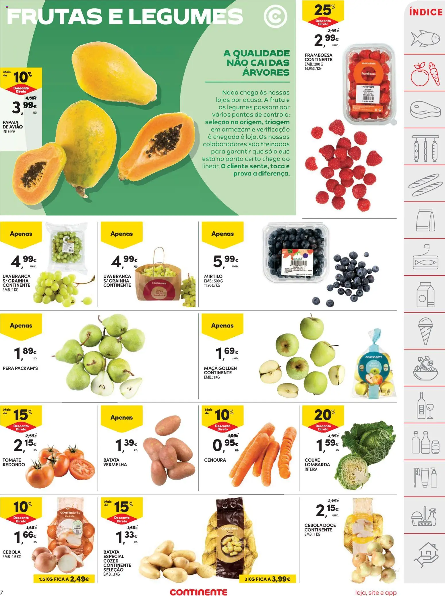 Continente folheto │ válido de 28.04.2026 | Página: 7 | Produtos: Batata, Cebola, Maça, Cenoura