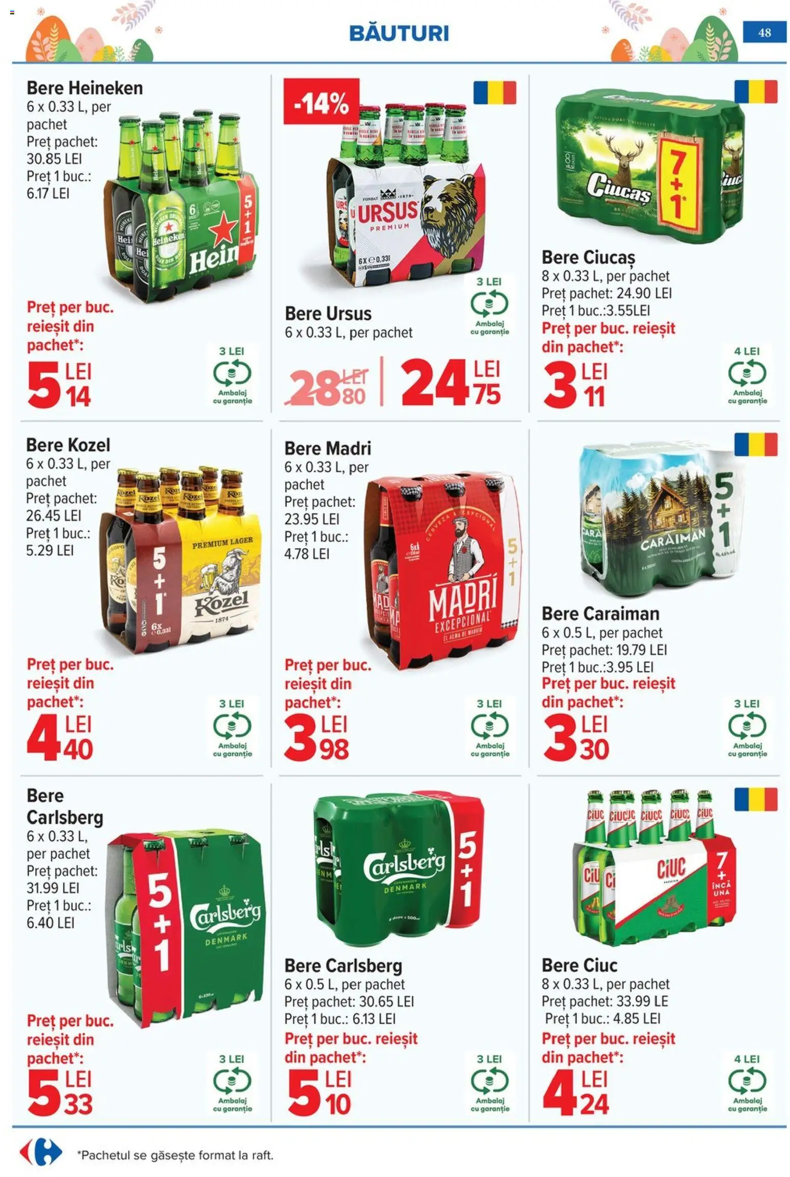 Noul catalog Carrefour – valabil de la 25.03.2026 | Pagină: 52 | Produse: Bere