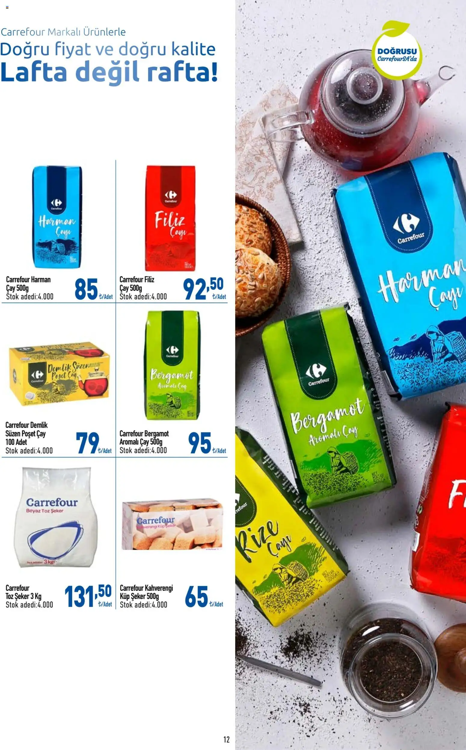 CarrefourSA Katalog - 05.01.2026 tarihinden itibaren geçerlidir | Sayfa: 13 | Ürünler: Çay, Şeker, Toz şeker, Demlik