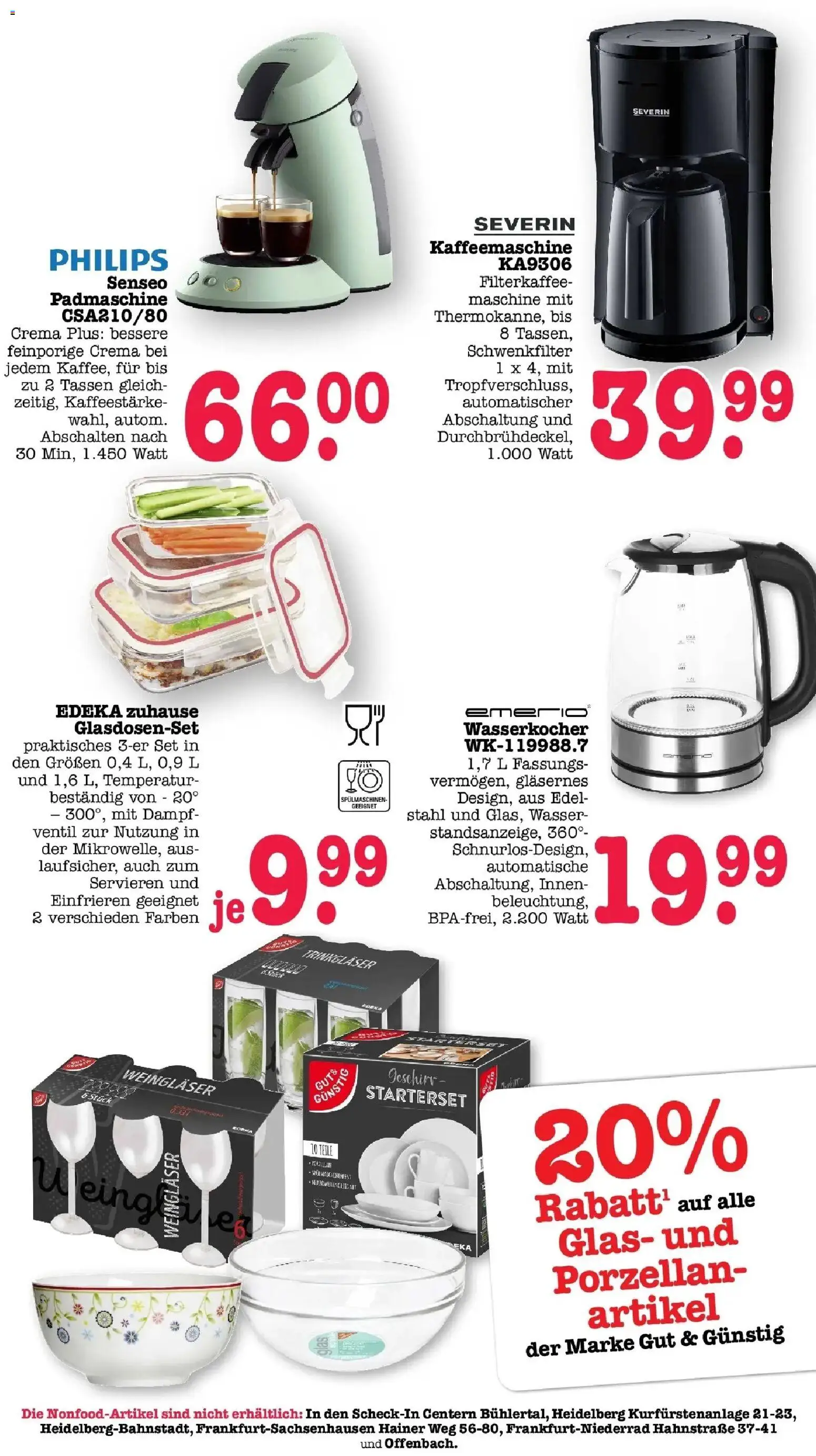 Edeka prospekt Wörth Am Rhein	 – gültig ab 05.04.2026 | Seite: 62 | Produkte: Senseo, Kaffeemaschine, Wasserkocher, Wasser