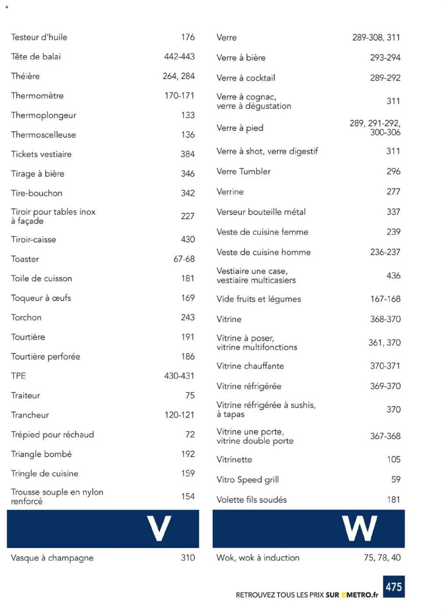 {H1} | Page: 475 | Produits: Théière, Torchon, Toaster, Champagne
