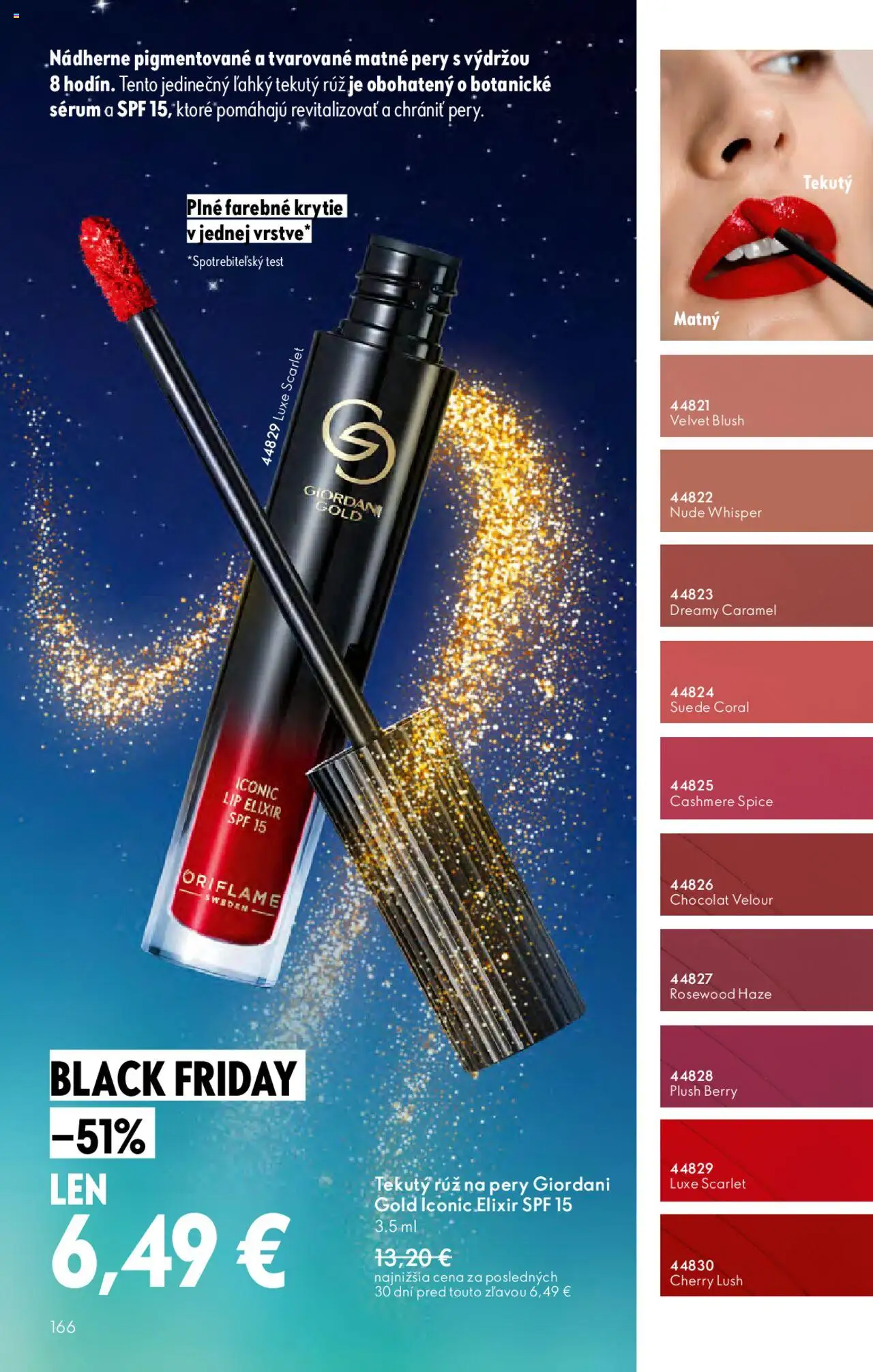 Nové Oriflame akcie – leták je platný od 12.11.2025 | Strana: 166 | Produkty: Rúž na pery