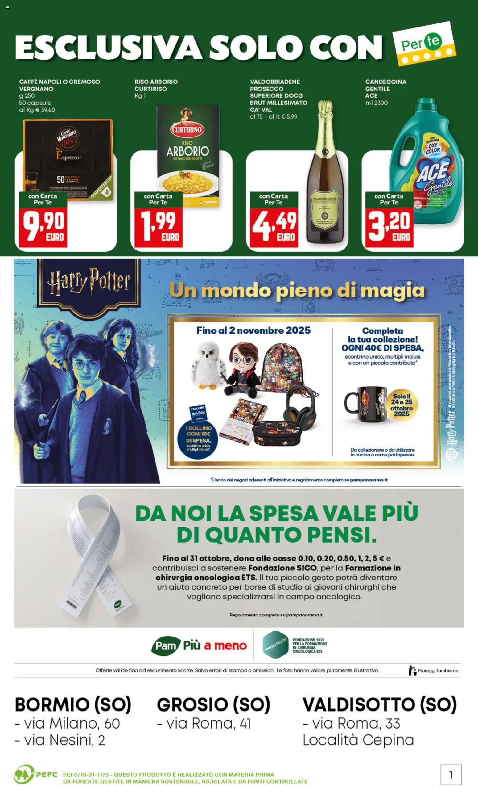 Volantino PAM del 23.10.2025 | Pagina: 16 | Prodotti: Caffè, Prosecco, Stampa, Profumo