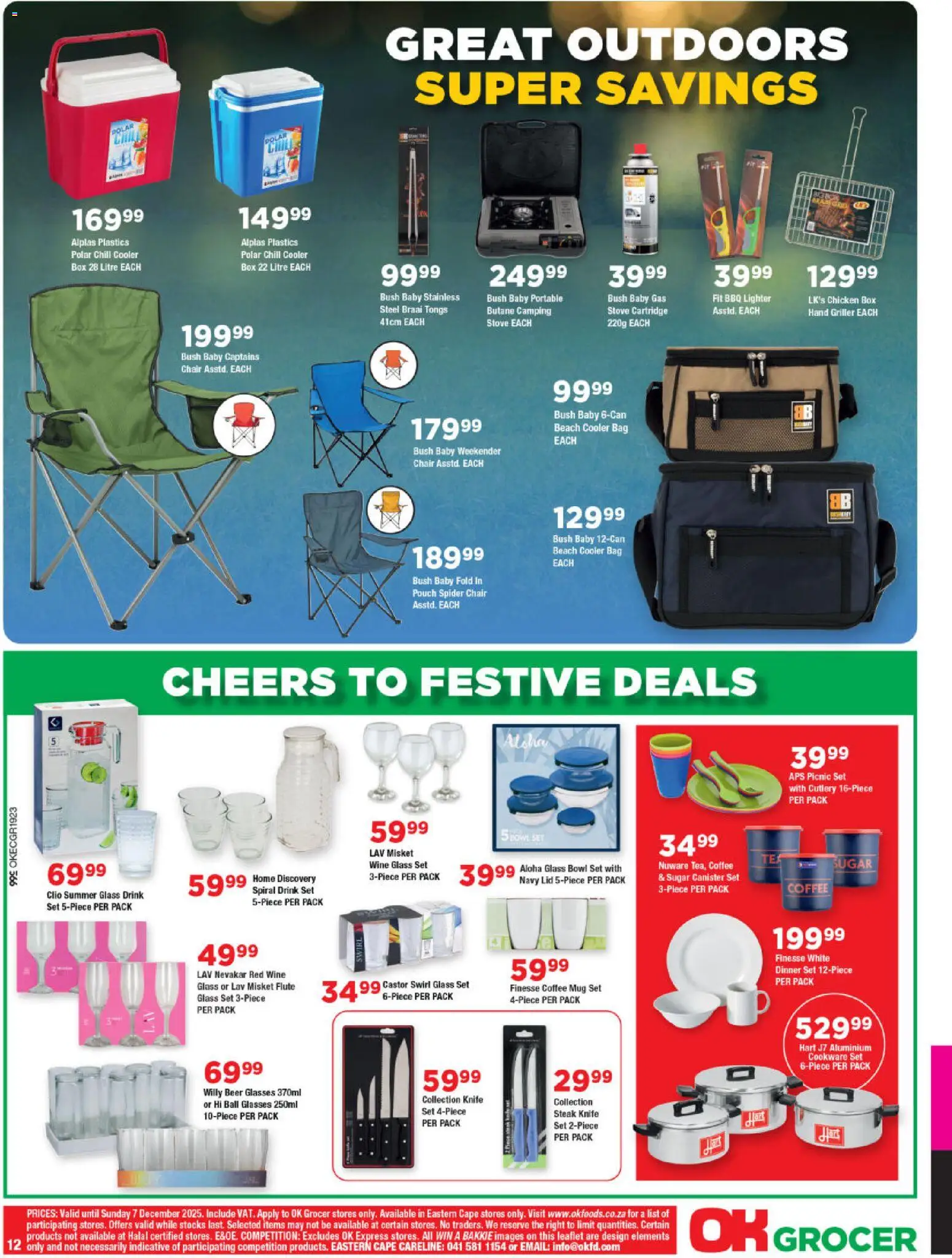 New OK Foods catalogue – valid from 25.11.2025 | Page: 12 | Products: Glasses, Glass set, Cooler, Griller