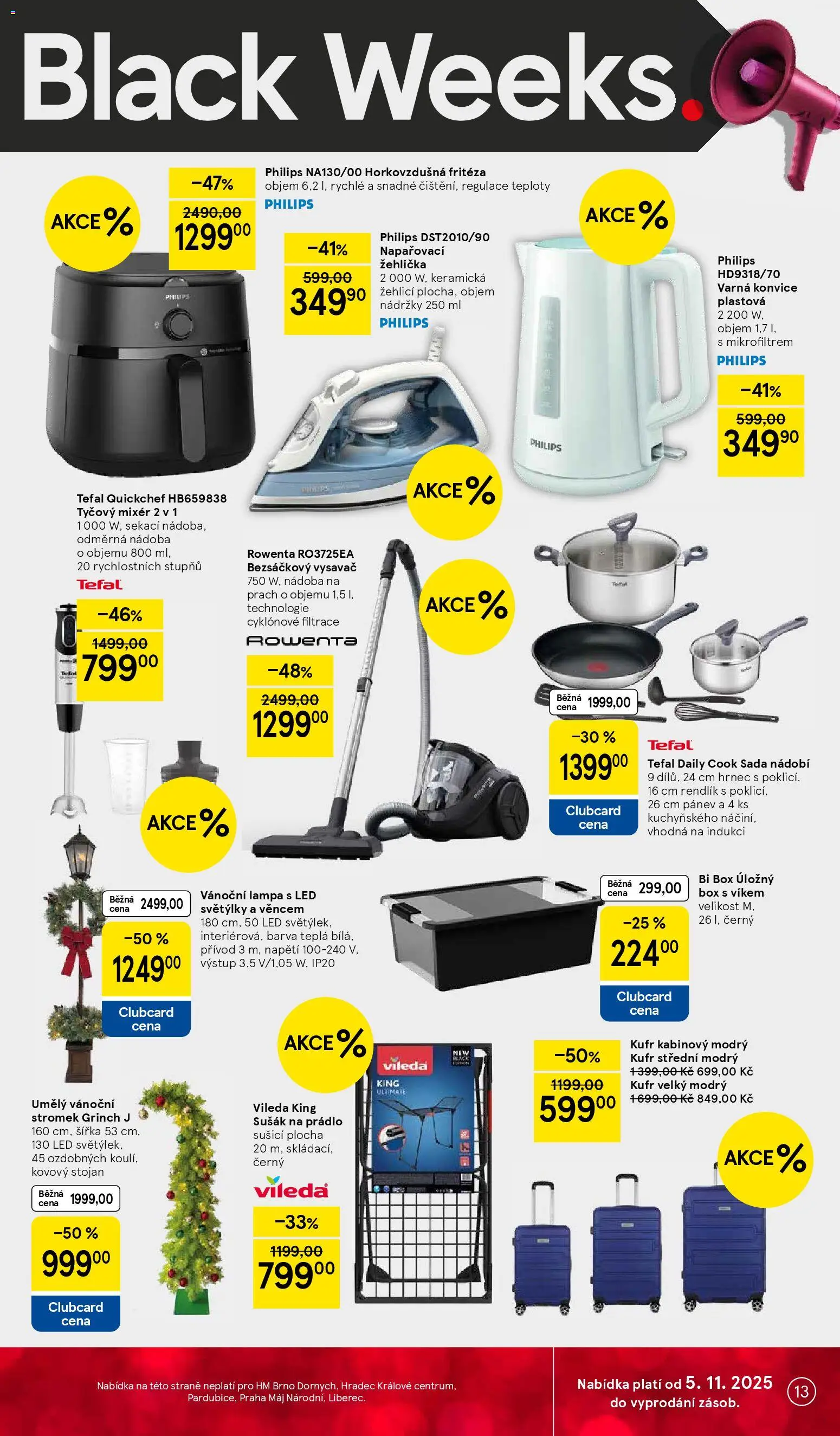 Tesco Black Friday od 05.11.2025 | Strana: 13 | Produkty: Tyčový mixér, Nádobí, Vysavač, Fritéza