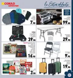 Anteprima del volantino TAVOLO PIEGHEVOLE RETTANGOLARE, 180x70x74Hcm valido a partire dal 01.12.2025 | Pagina: 29 | Prodotti: Macchina per la pasta, Trapano, Pastelli, Valigetta