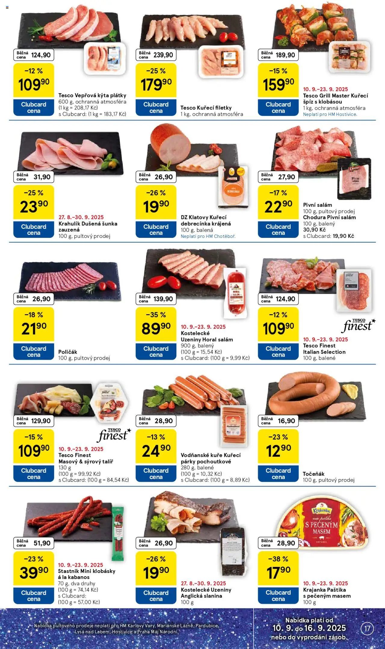 Tesco leták - Hypermarket od 10.09.2025 | Strana: 17 | Produkty: Šunka, Finest, Talíř, Vepřová Kýta