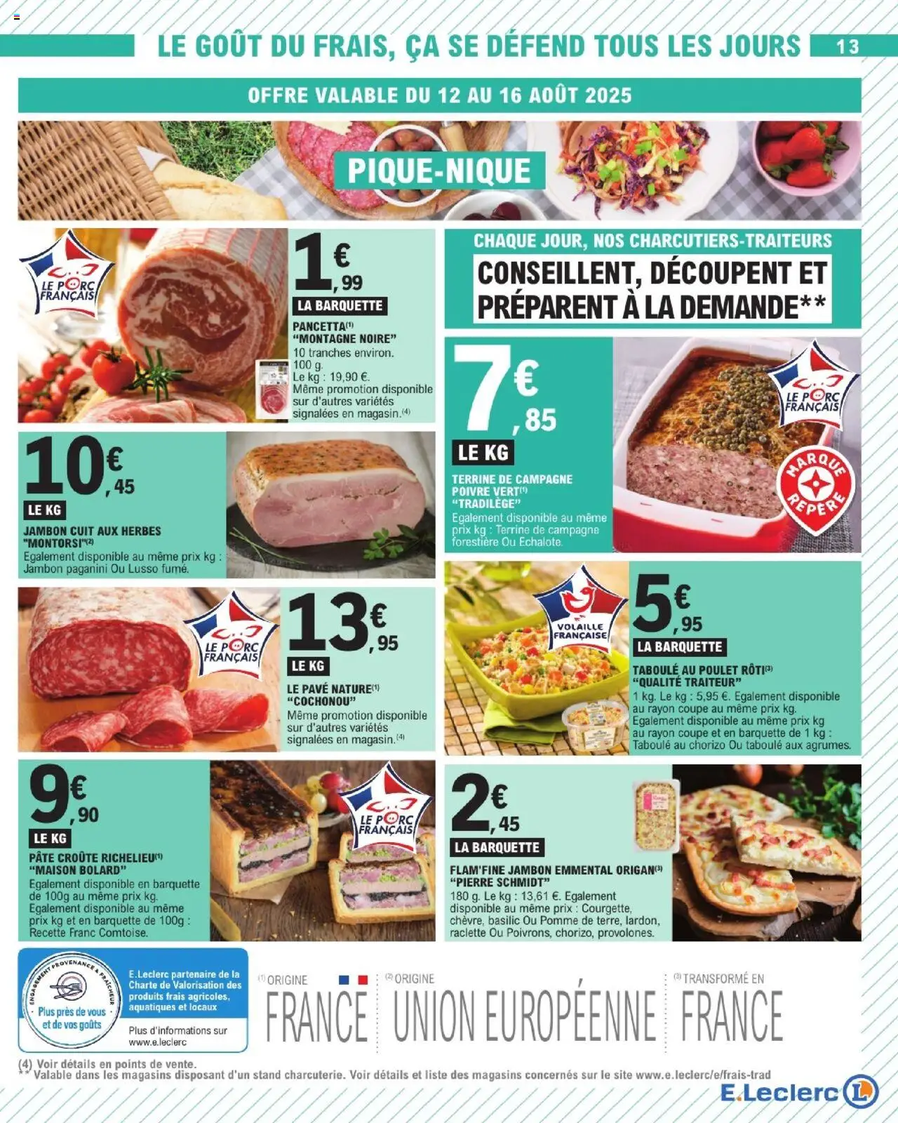  | Page: 13 | Produits: Pomme, Volaille, Emmental, Porc