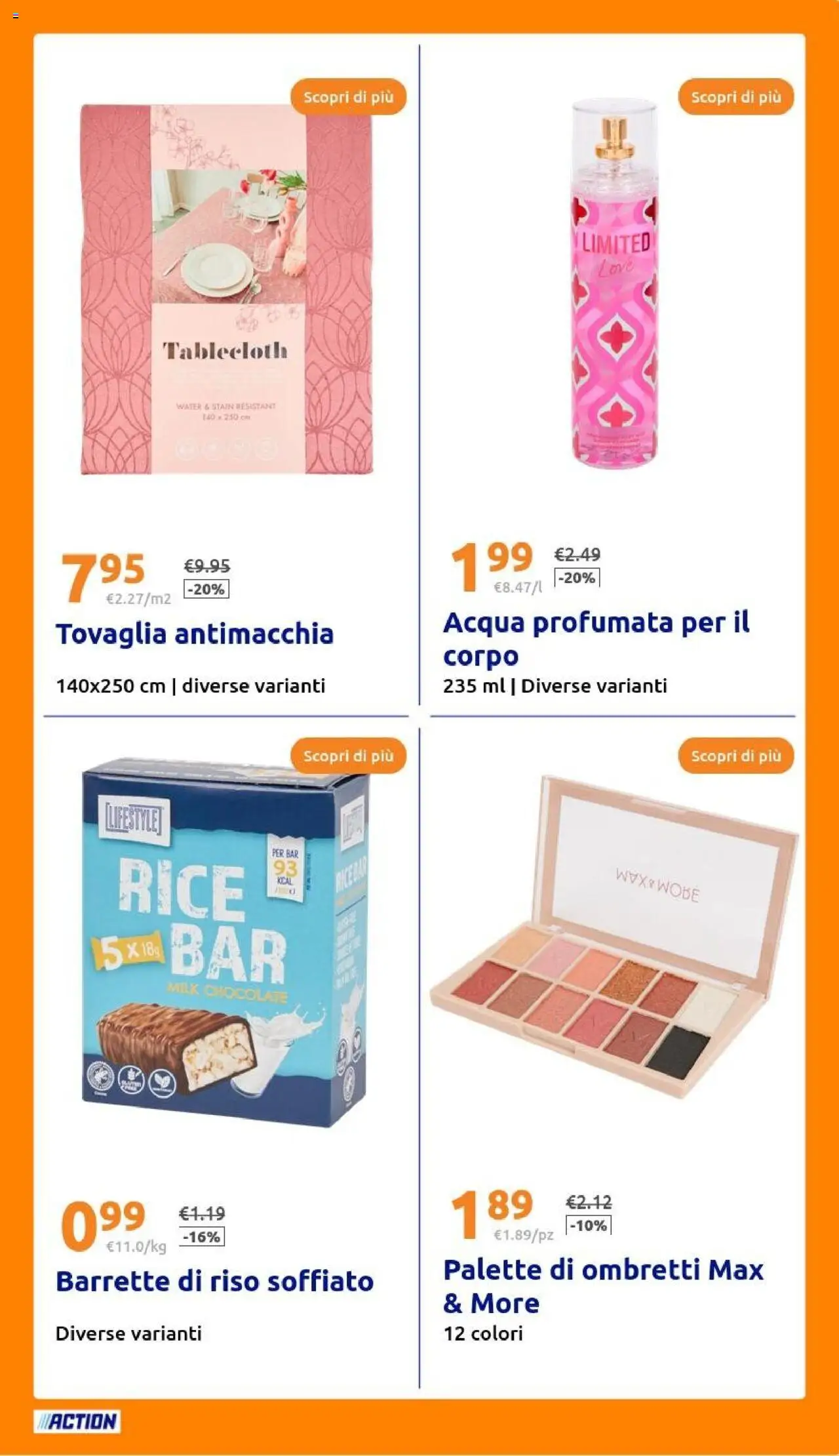 Volantino Action del 13.08.2025 | Pagina: 25 | Prodotti: Riso, Acqua, Tovaglia