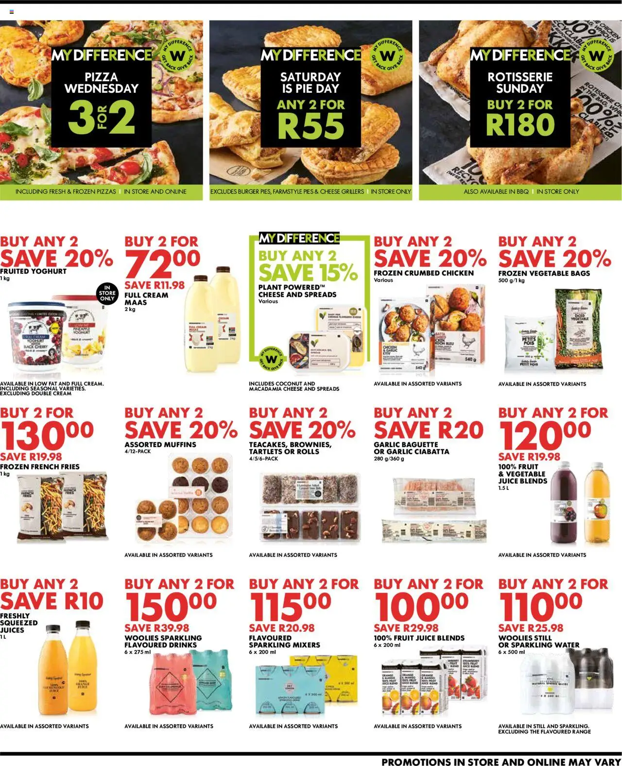 New Woolworths catalogue – valid from 22.09.2025 | Page: 5 | Products: Muffins, Yoghurt, Chicken, Water