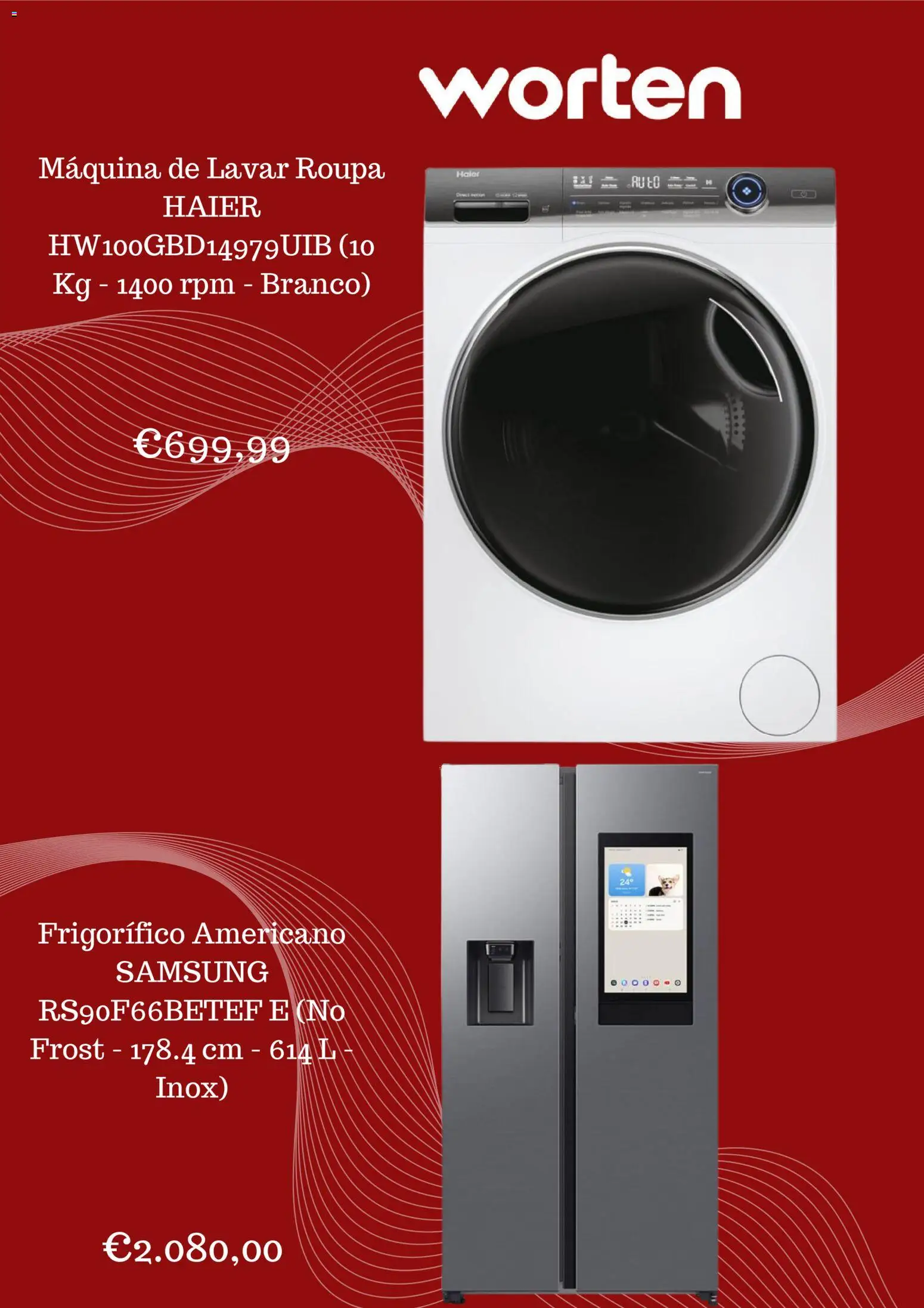 Worten Promoções │ válido de 22.10.2025 | Página: 3 | Produtos: Frigorífico, Máquina de lavar