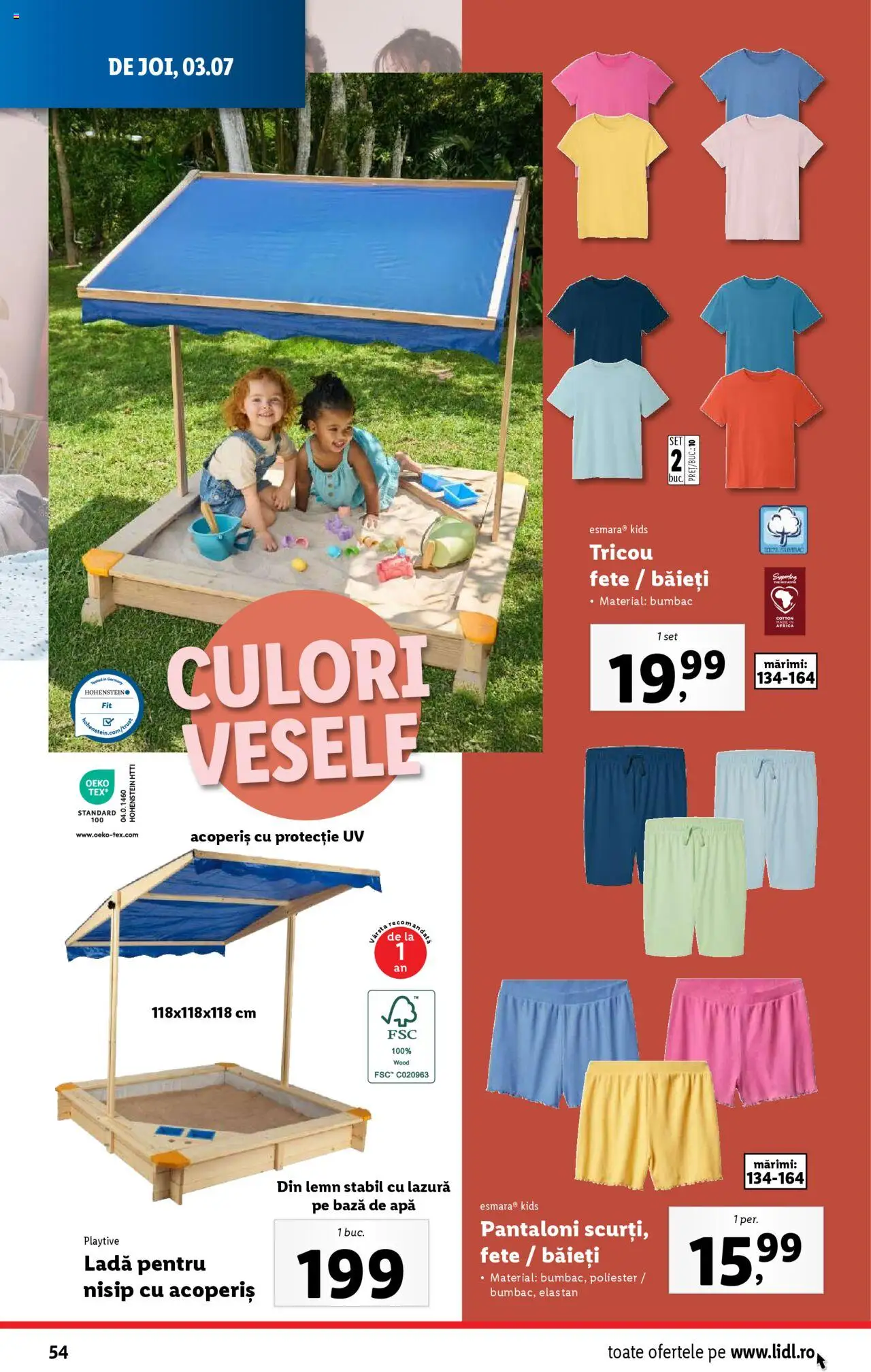 Catalog Lidl – valabil de la 30.06.2025 | Pagină: 54 | Produse: Lazură, Tricou, Pantaloni, Apă