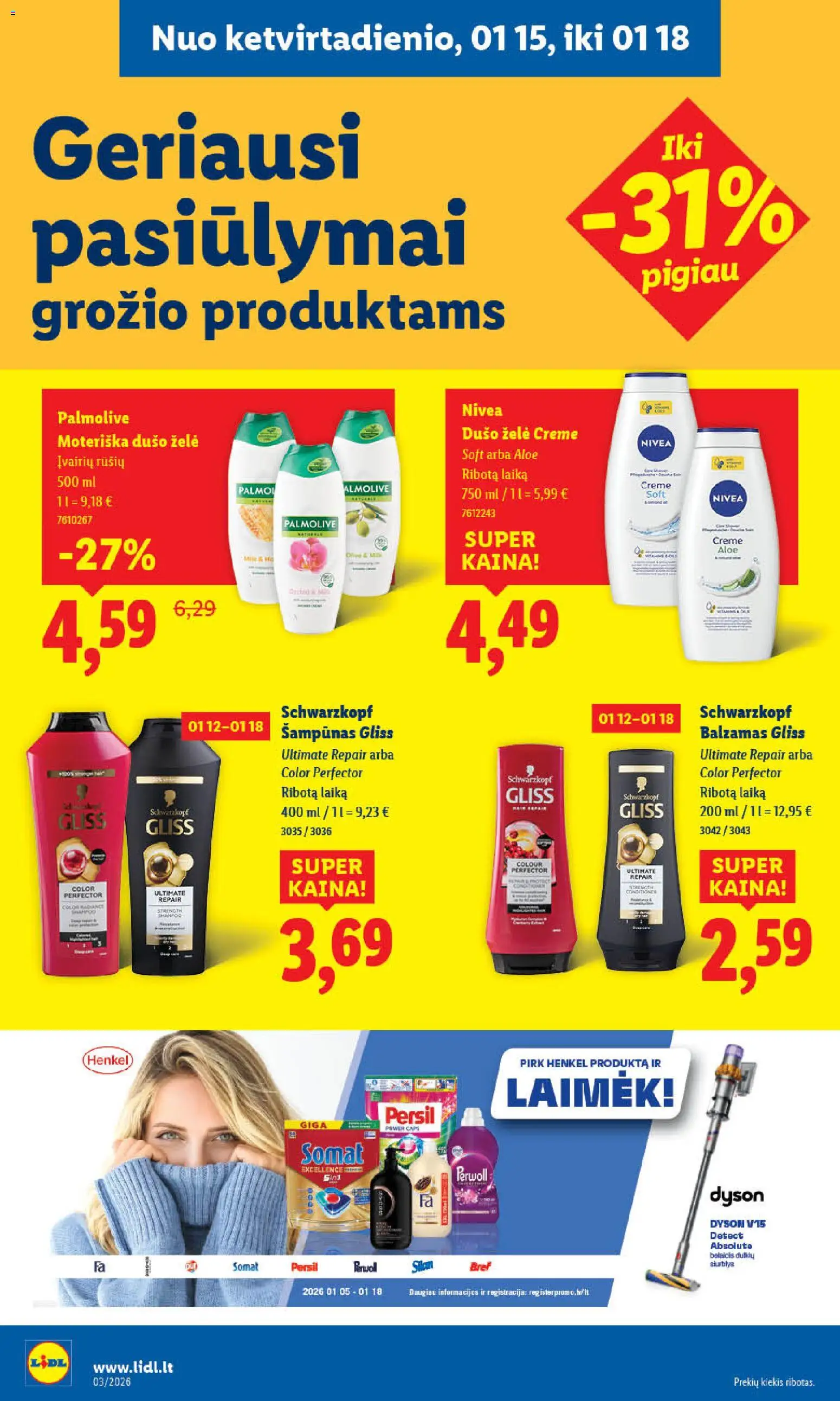 LIDL akcijos nuo 12.01.2026 | Puslapis: 22 | Prekių: Balzamas, Šampūnas, Dušo želė