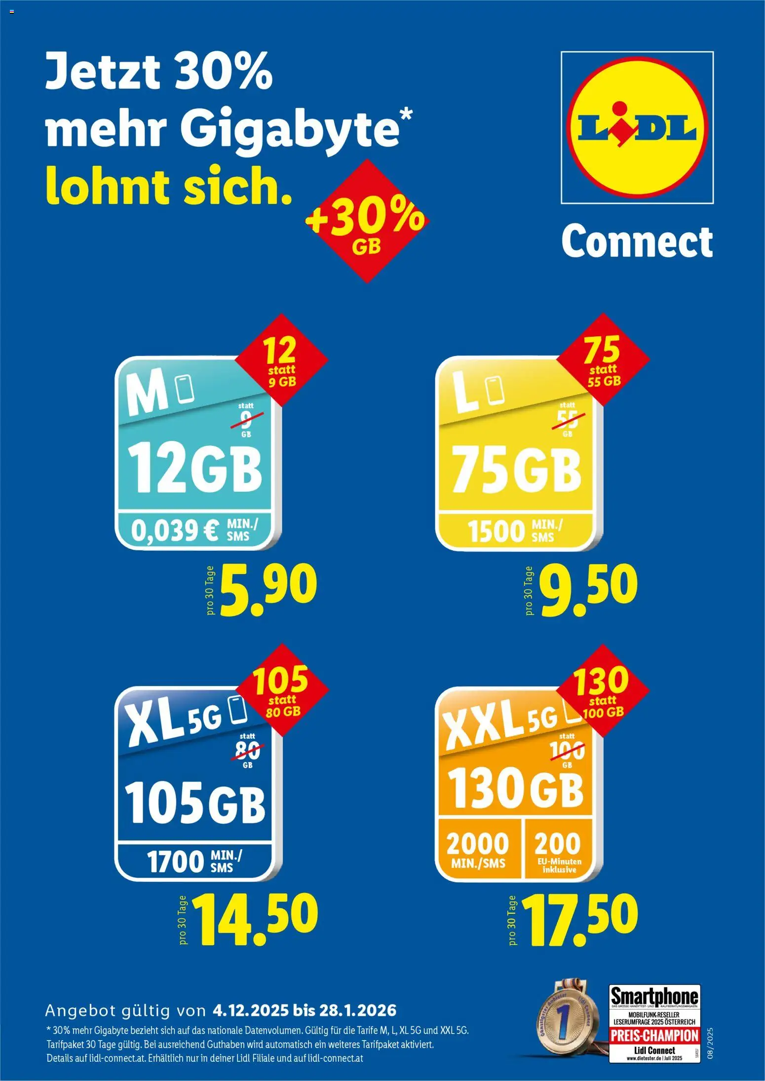 Lidl X - Mas Tarif gültig ab 04.12.2025 | Seite: 1 | Produkte: Smartphone