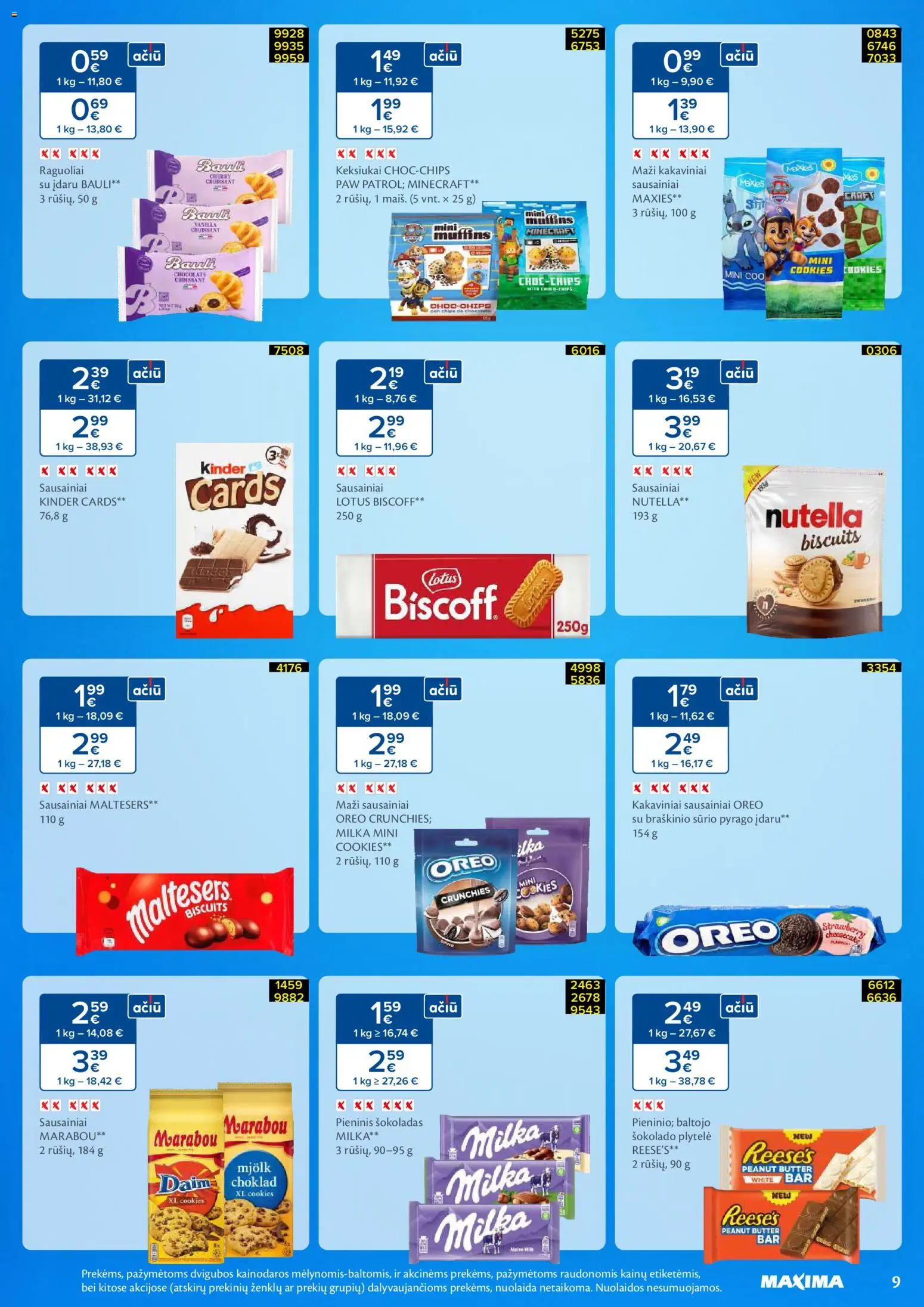 MAXIMA akcijos nuo 02.02.2026 | Puslapis: 9 | Prekių: Sausainiai, Šokoladas