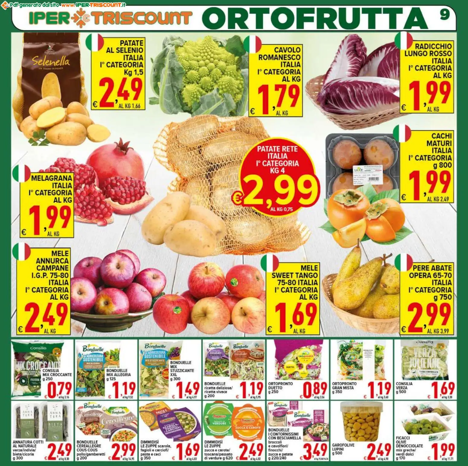 Volantino Ipertriscount del 29.10.2025 | Pagina: 9 | Prodotti: Ceci, Fagioli, Cachi, Besciamella