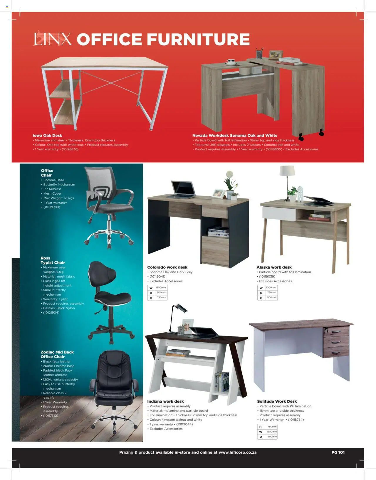 HiFi Corp - Extended Range Catalogue │ valid from 12.02.2024 | Page: 101 | Products: Cover, Desk, Chair, Work desk