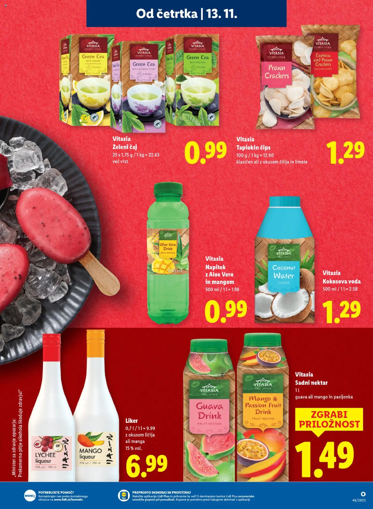 Novi Lidl katalog ponudbe – veljaven od 13.11.2025 | Stran: 27 | Izdelki: Caj, Cips, Voda, Mango