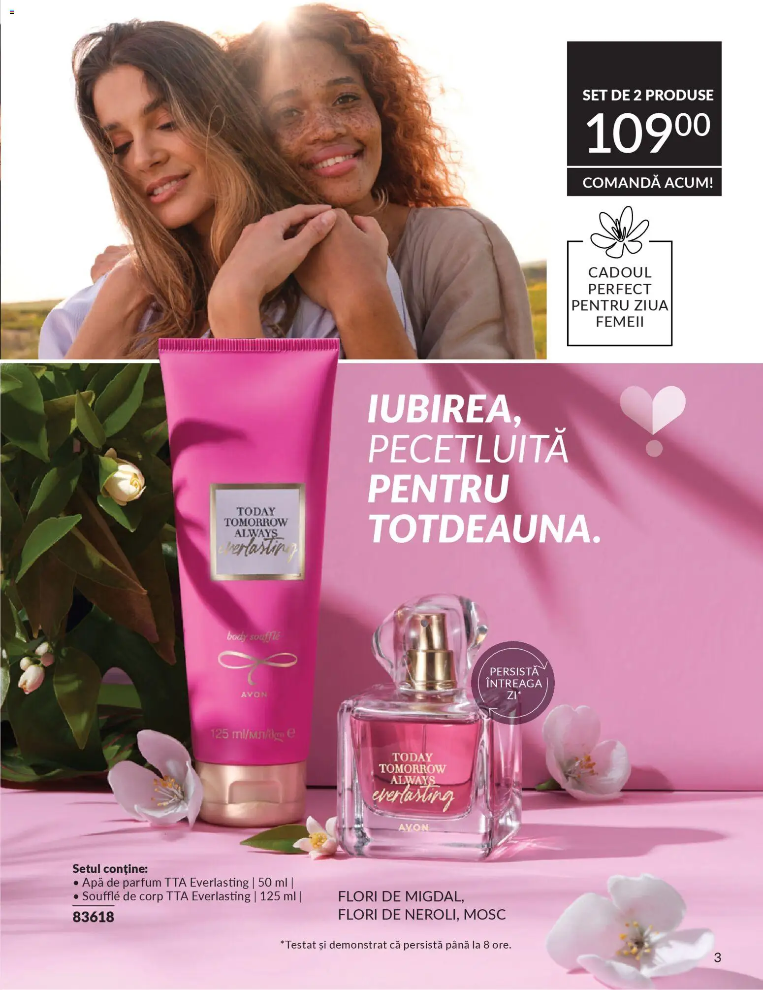 Noul catalog Avon – valabil de la 01.02.2026 | Pagină: 3 | Produse: Apă de parfum, Body, Parfum, Apă