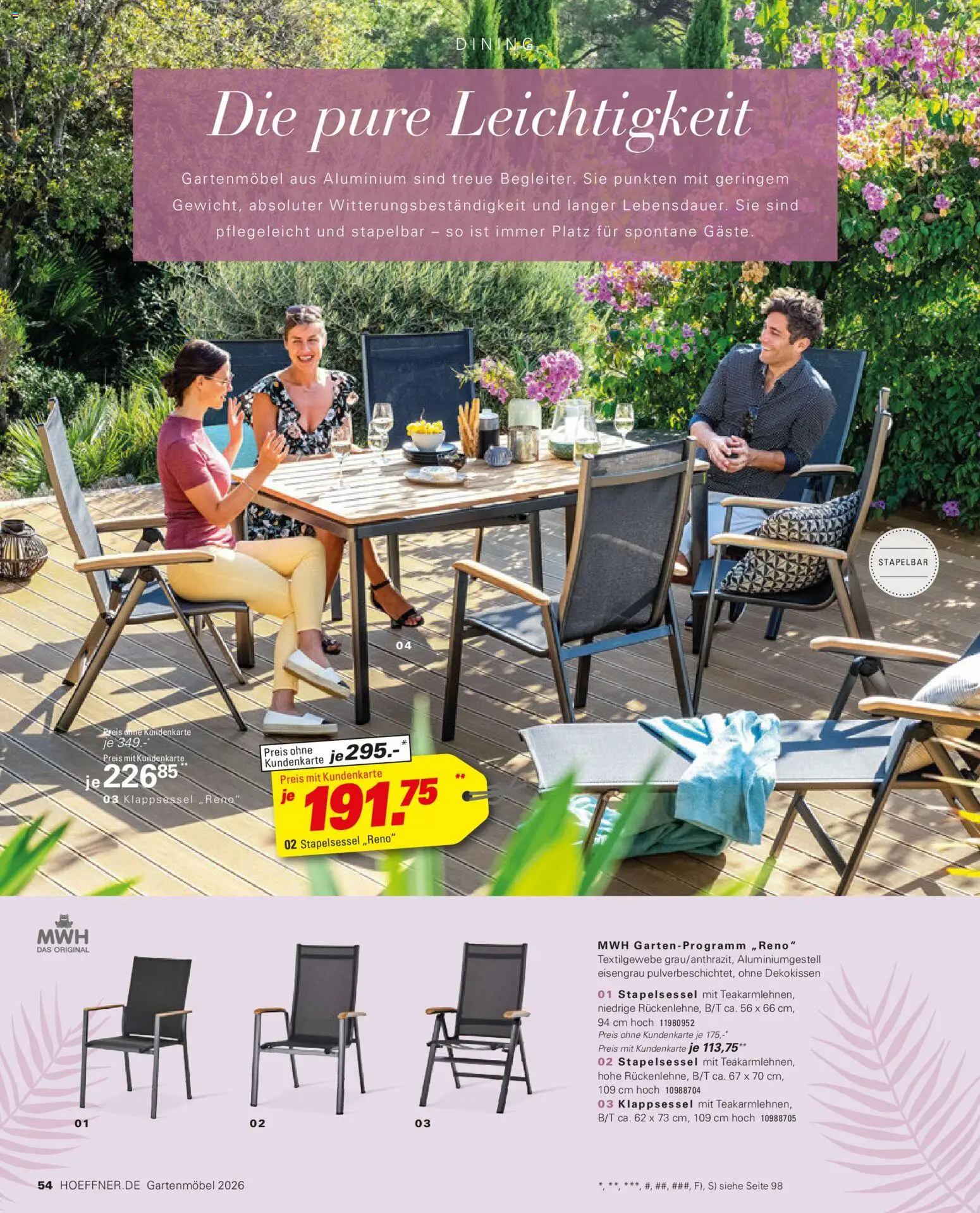 Höffner Prospekt Gartenmöbel – gültig ab 27.03.2026 | Seite: 54 | Produkte: Gartenmöbel