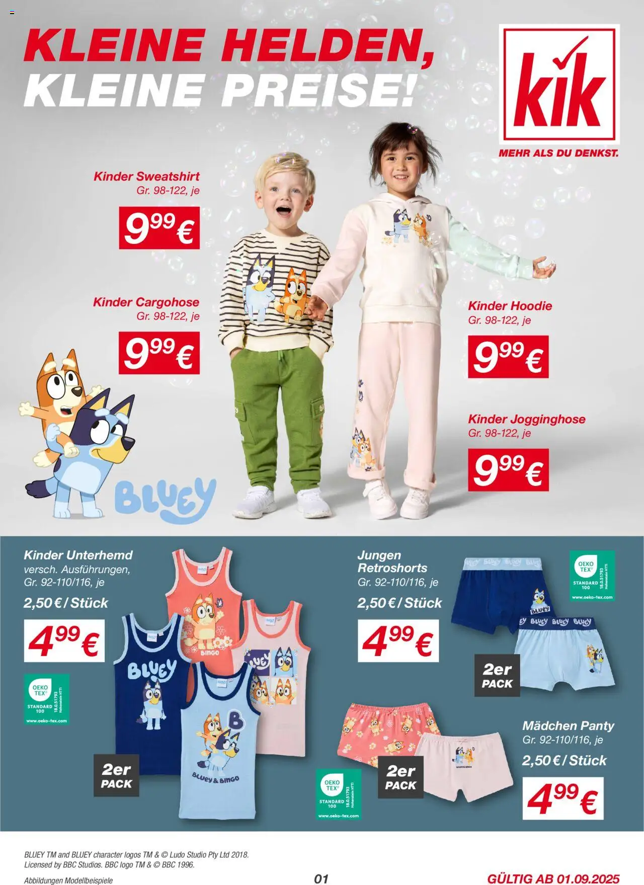 Kik Prospekt - gültig ab dem 01.09.2025 | Seite: 1 | Produkte: Sweatshirt, Unterhemd, Hoodie, Cargohose