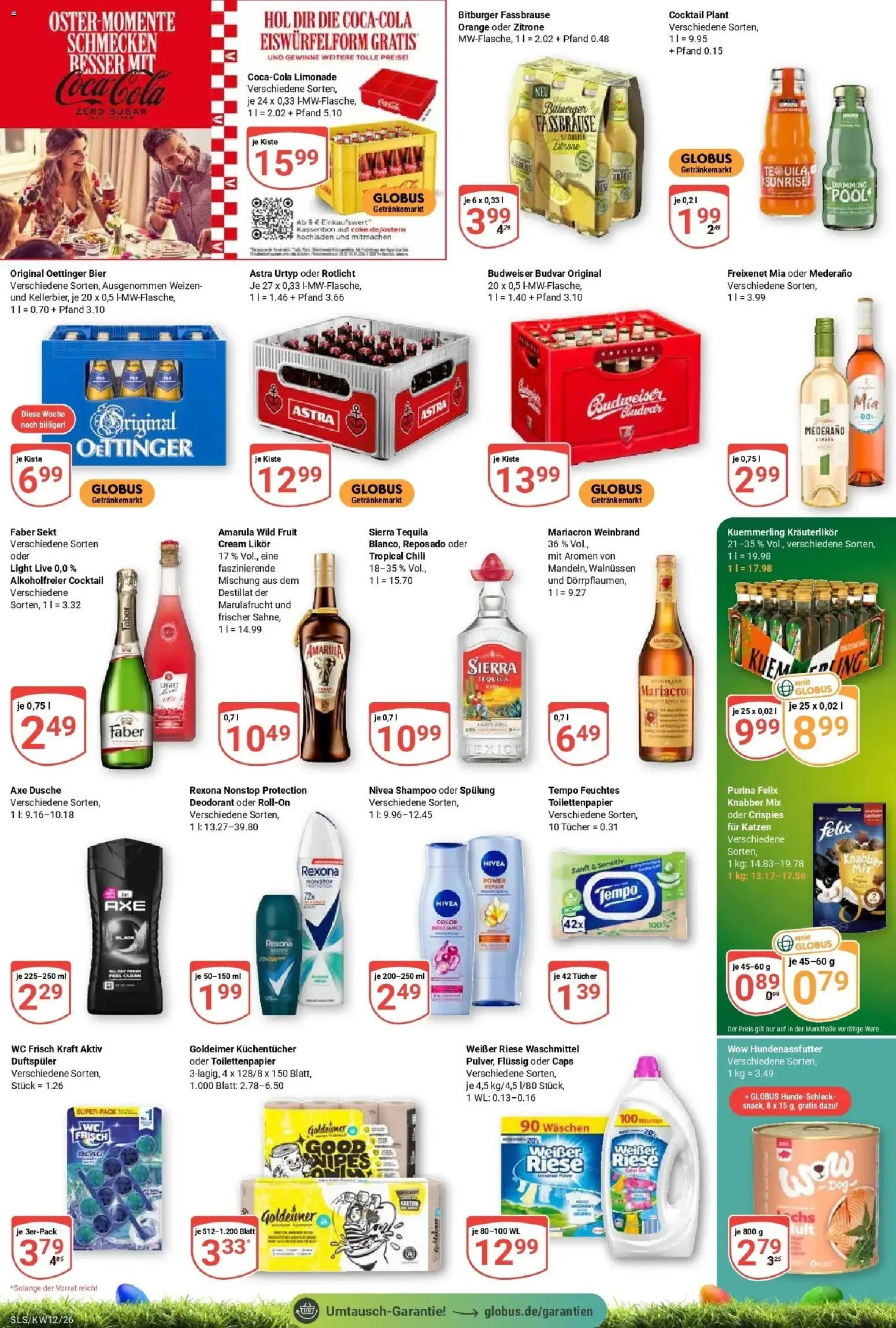 Globus prospekt Saarlouis	 – gültig ab 15.03.2026 | Seite: 3 | Produkte: Cola, Bier, Mariacron, Wc frisch