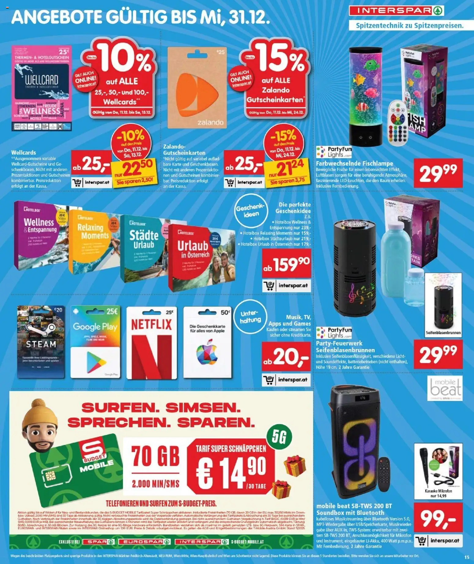 Interspar Flugblatt - Burgenland gültig ab 11.12.2025 | Seite: 16 | Produkte: Mikrofon, Apple