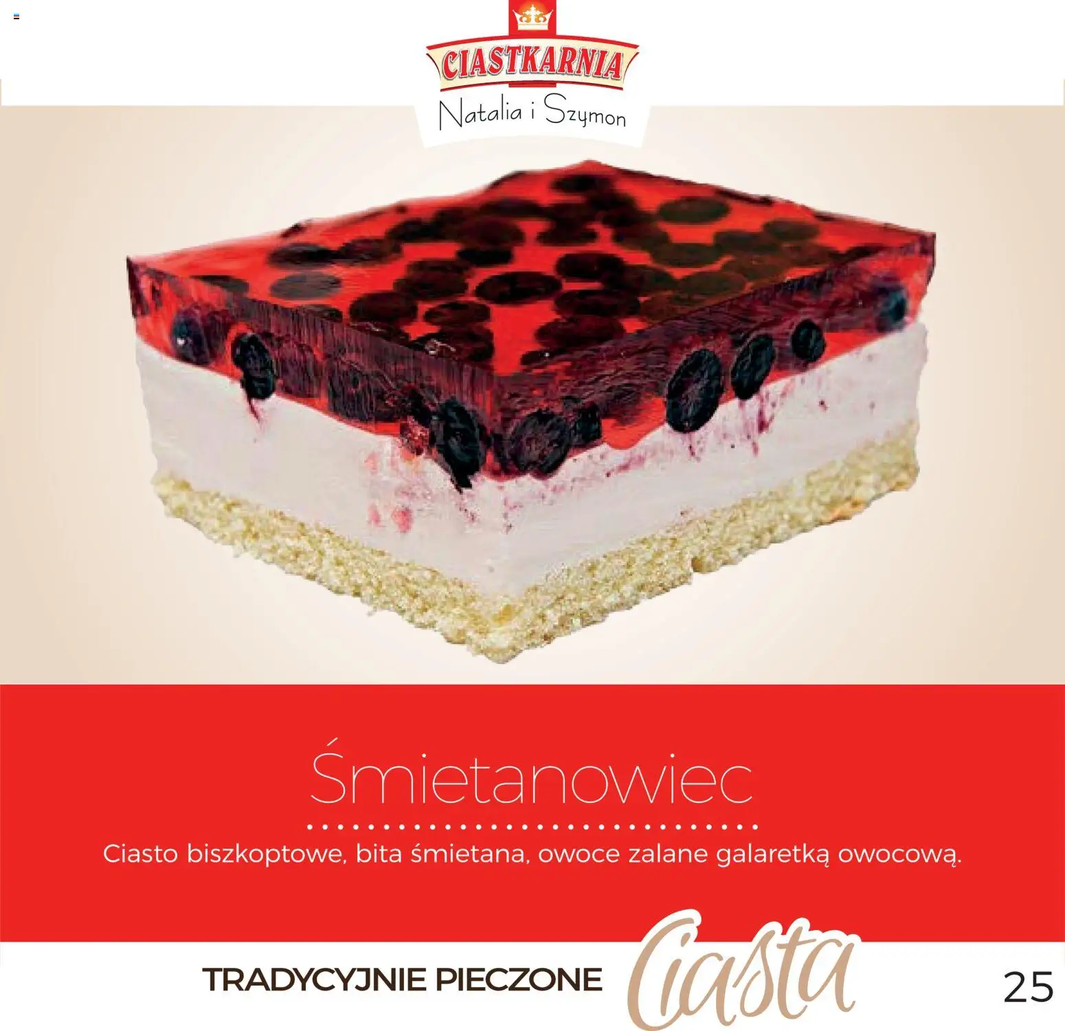 Topaz Gazetka - Ciasta  od 01.12.2025 | Strona: 25 | Produkty: Galaretka, Ciasto, Owoce