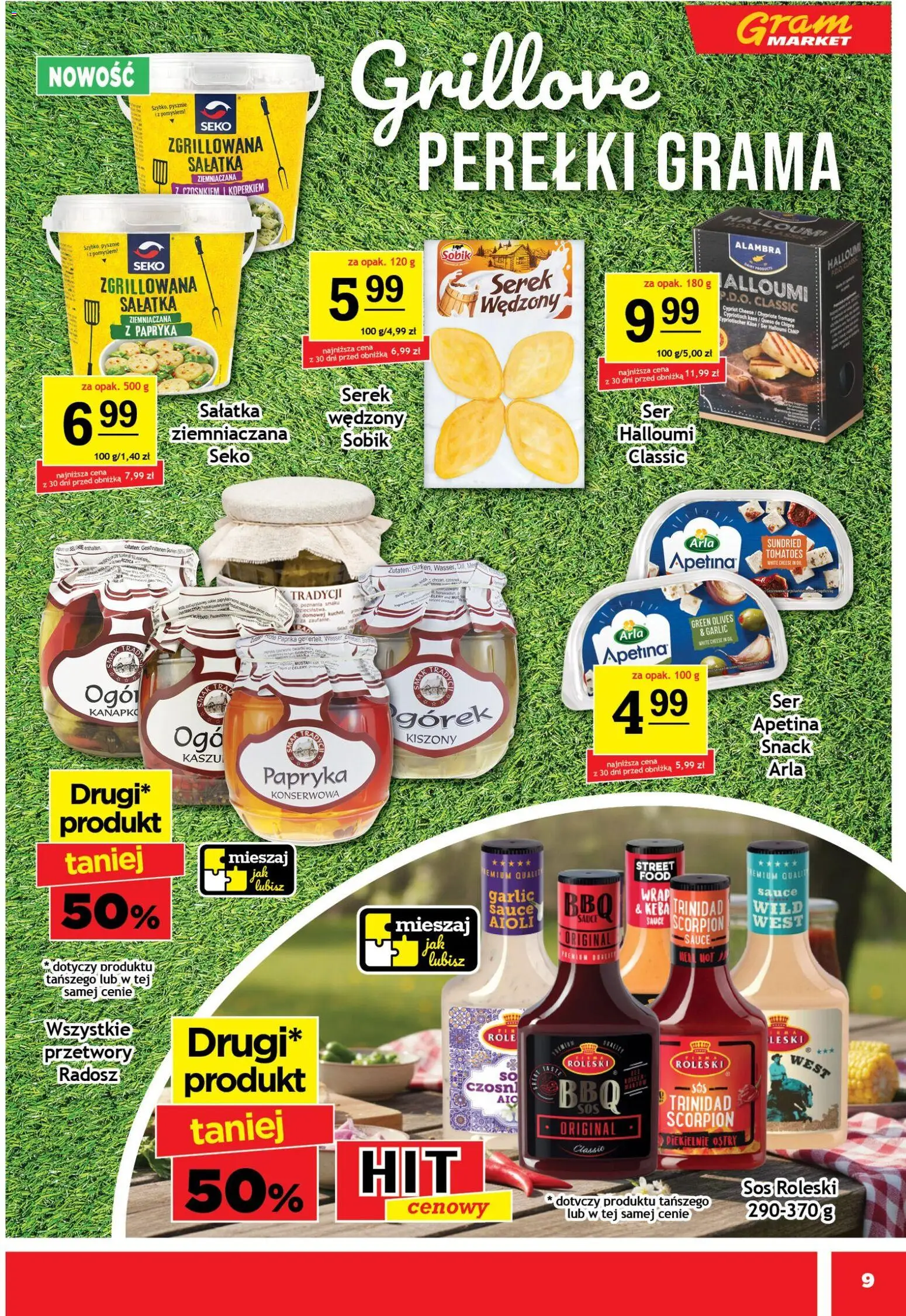 Gram Market gazetka od 22.04.2026 | Strona: 9 | Produkty: Halloumi, Serek, Papryka, Sałatka