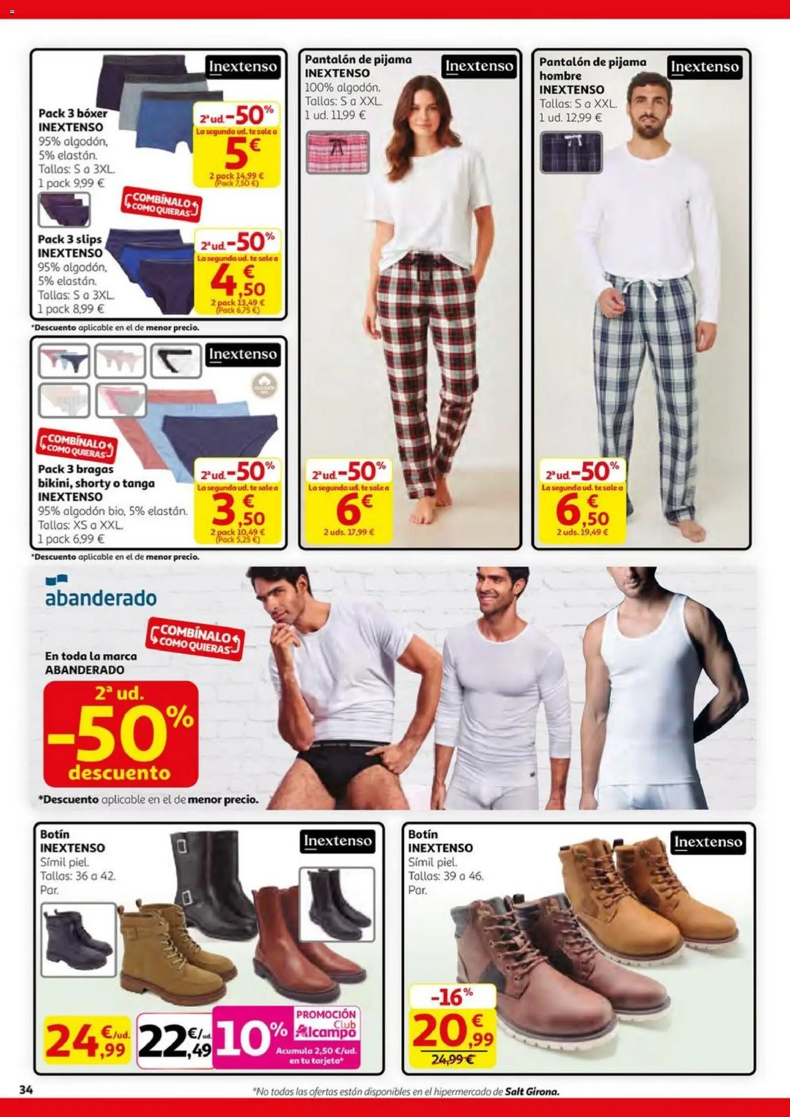 Alcampo - HP Nacional  │ válido desde el 23.10.2025 | Página: 34 | Productos: Bragas, Pijama, Té