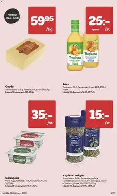 Hemköp erbjudanden - Förhandsvisning av reklamblad från butik Hemköp aktuell från 30.03.2026 | Sida: 9 | Produkter: Timjan, Galler, Oregano, Juice