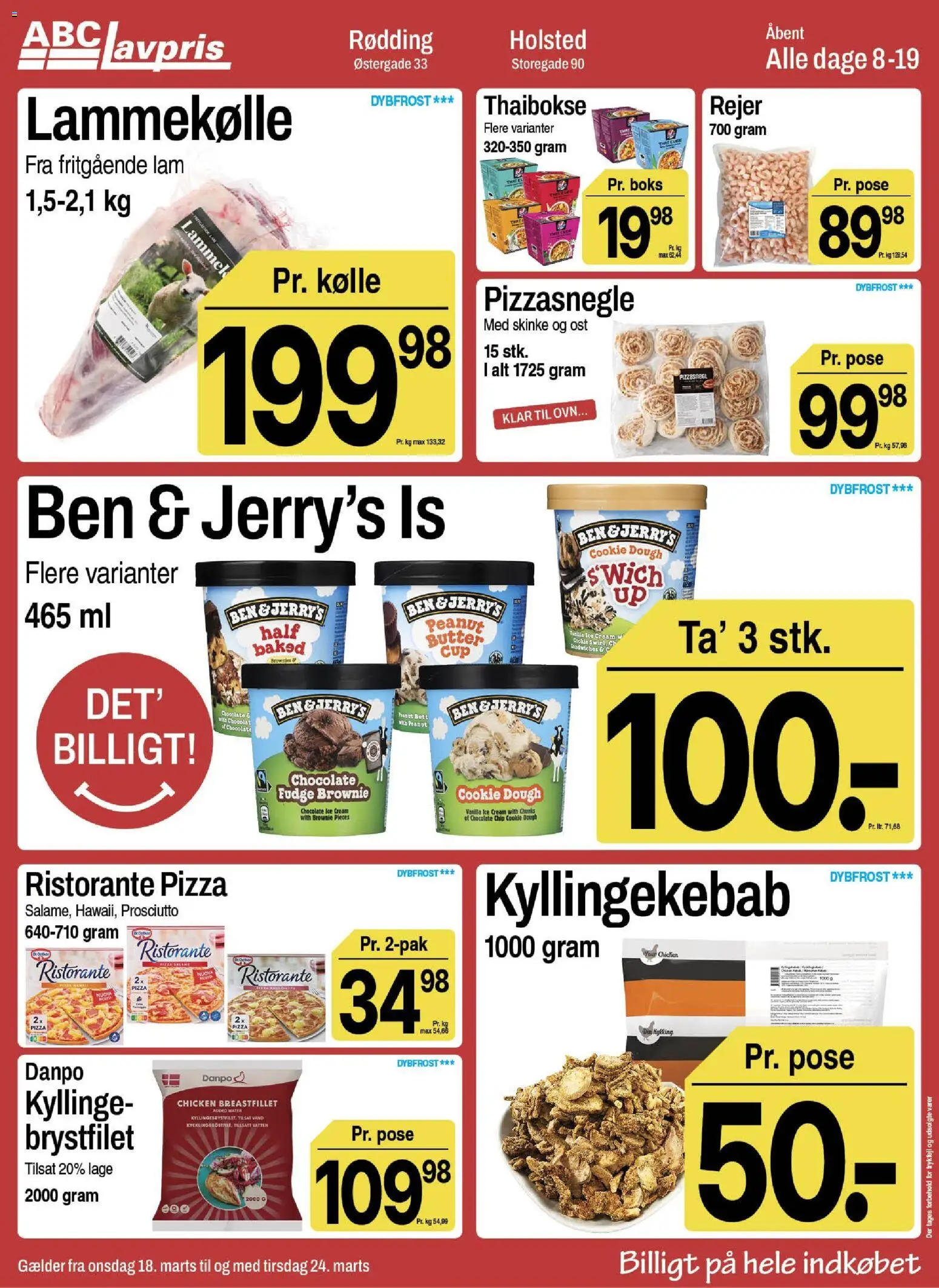 Abc Lavpris tilbudsavis – gyldig fra 18.03.2026 | Side: 4 | Produkter: Boks, Brownies, Ost, Rejer