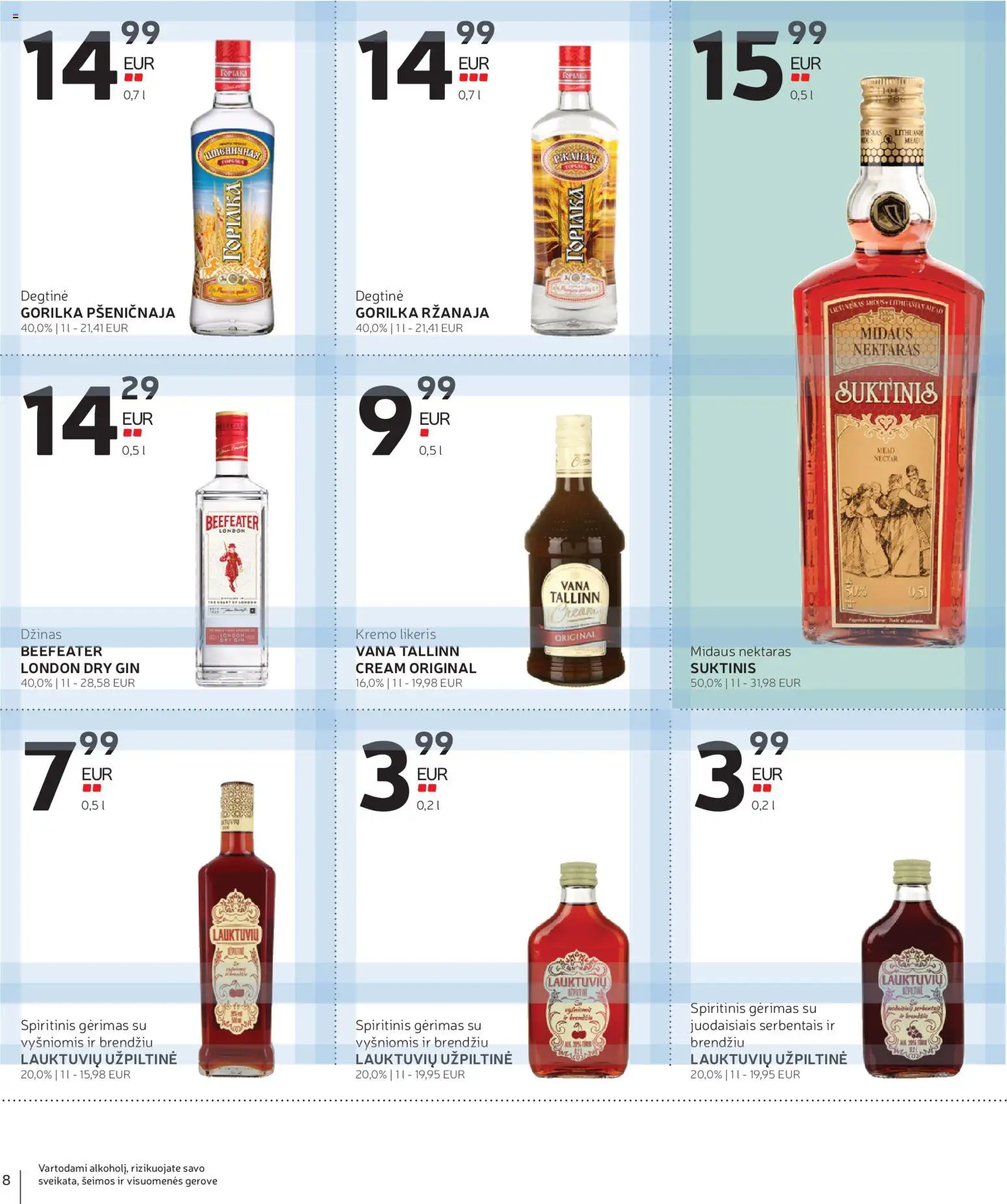 Rimi akcijos nuo 17.03.2026 | Puslapis: 8 | Prekių: Degtinė, Džinas