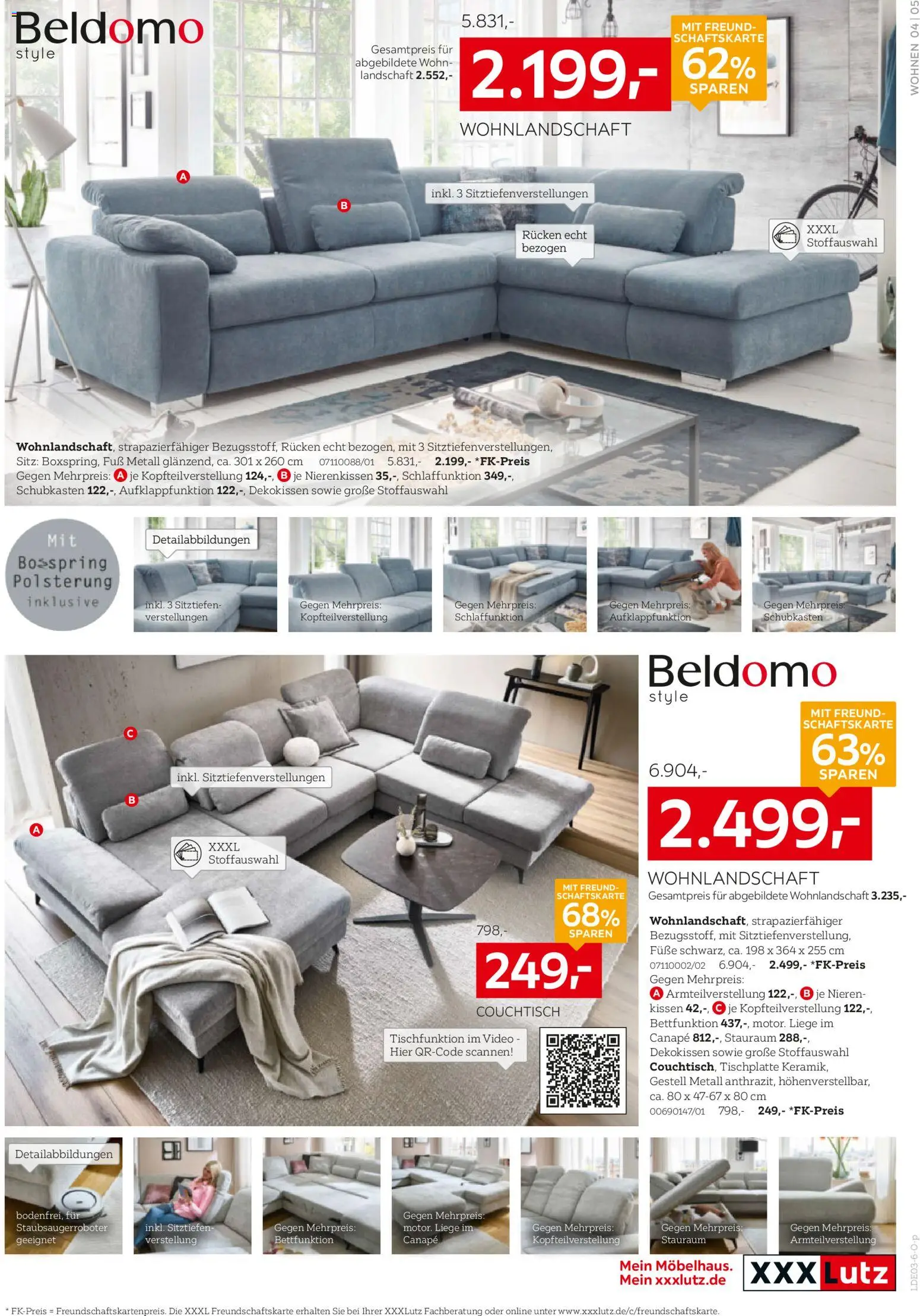 XXXL Lutz Polster Spezial – gültig ab 22.02.2026 | Seite: 5 | Produkte: Kissen, Couchtisch, Liege, Video