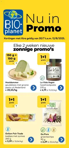 BioPlanet folder - Voorbeeld van een folder van BioPlanet, geldig van 30.07.2025