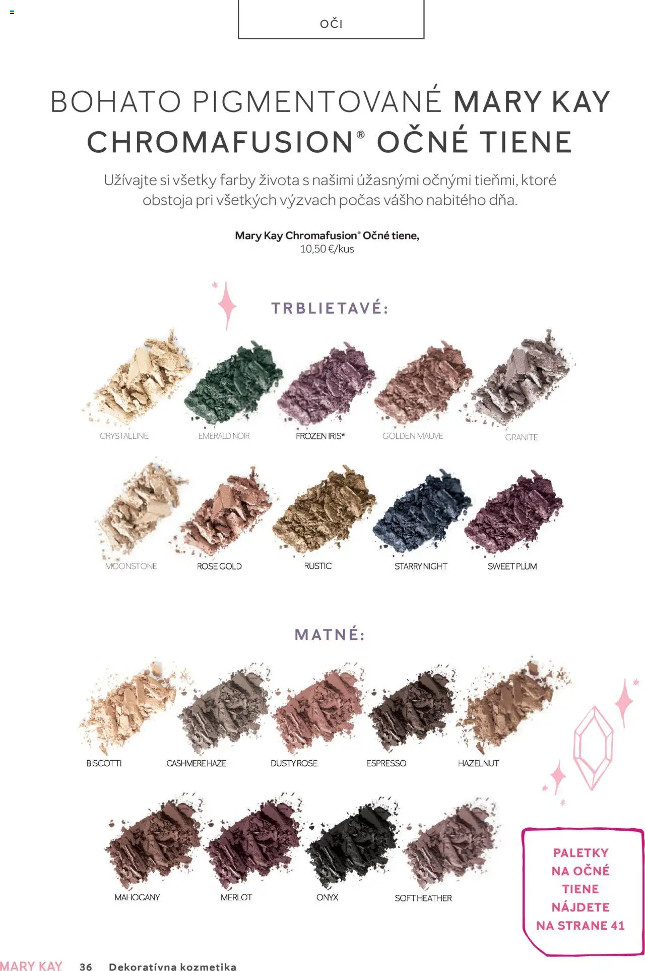 Mary Kay katalóg │ platný od 16.07.2025 | Strana: 36 | Produkty: Očné tiene