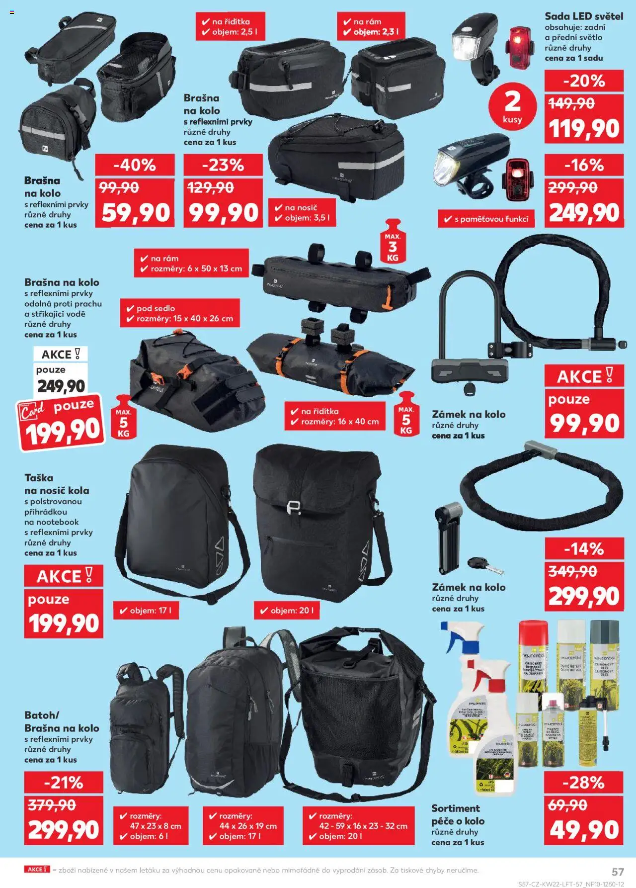 Kaufland leták - Kolín od 28.05.2025 | Strana: 57 | Produkty: Kolo, Taška, Kola, LED
