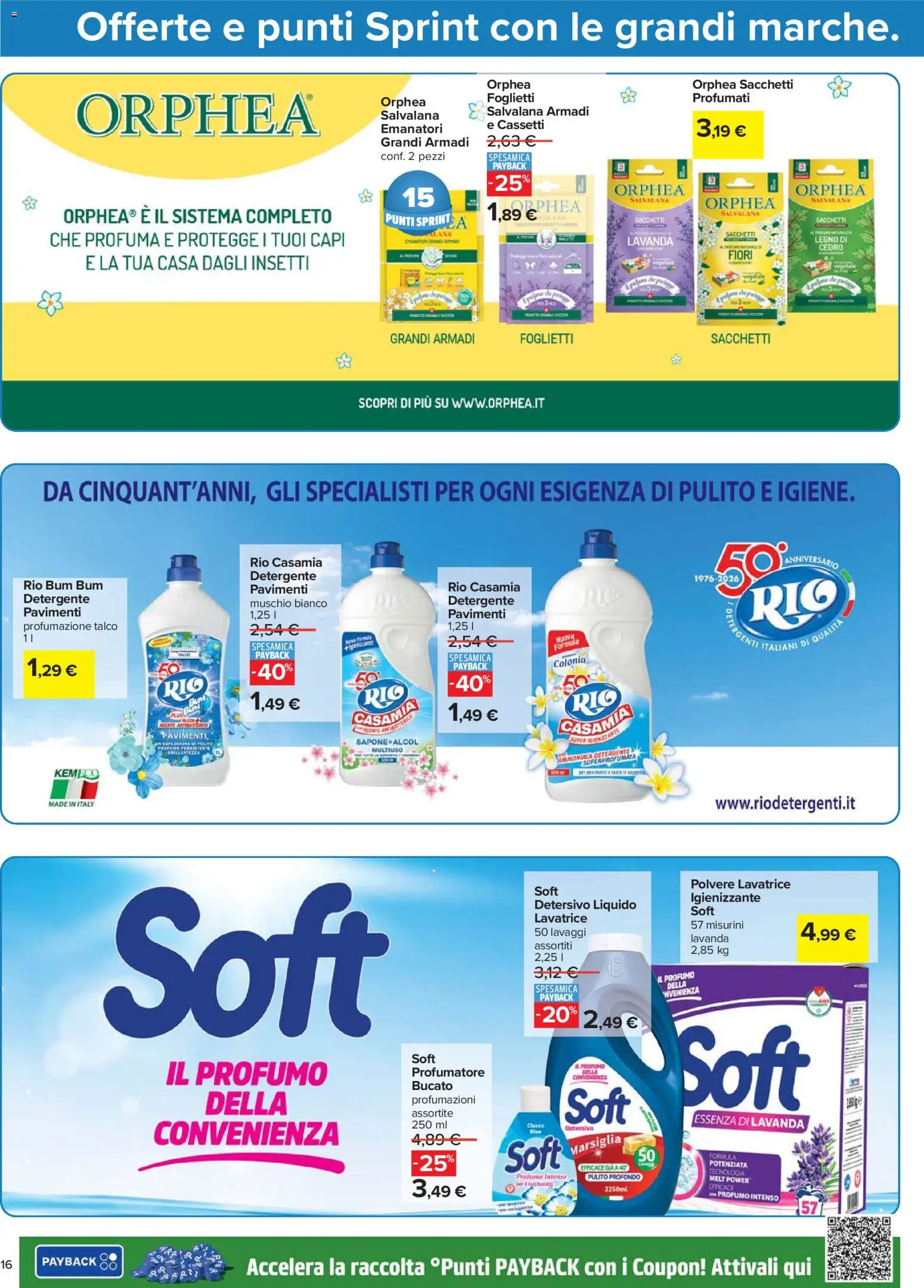 Volantino Carrefour del 24.03.2026 | Pagina: 16 | Prodotti: Talco, Lavatrice, Lavanda, Profumo