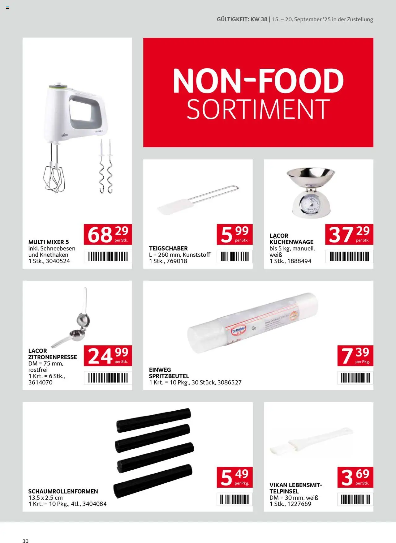 Transgourmet Zustellaktion gültig ab 14.09.2025 | Seite: 28 | Produkte: Mixer