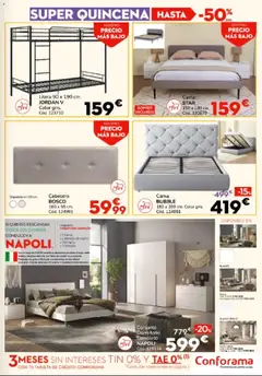 Vista previa Conforama folleto válido desde el 18.12.2025 | Página: 9 | Productos: Somier, Cama