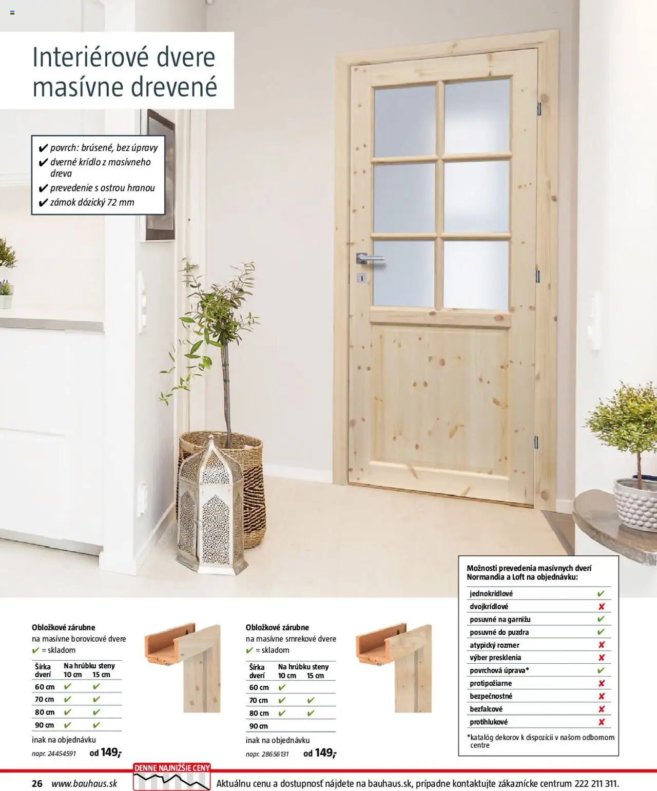 Nové Bauhaus akcie – leták je platný od 08.09.2025 | Strana: 26 | Produkty: Dvere, Interiérové dvere