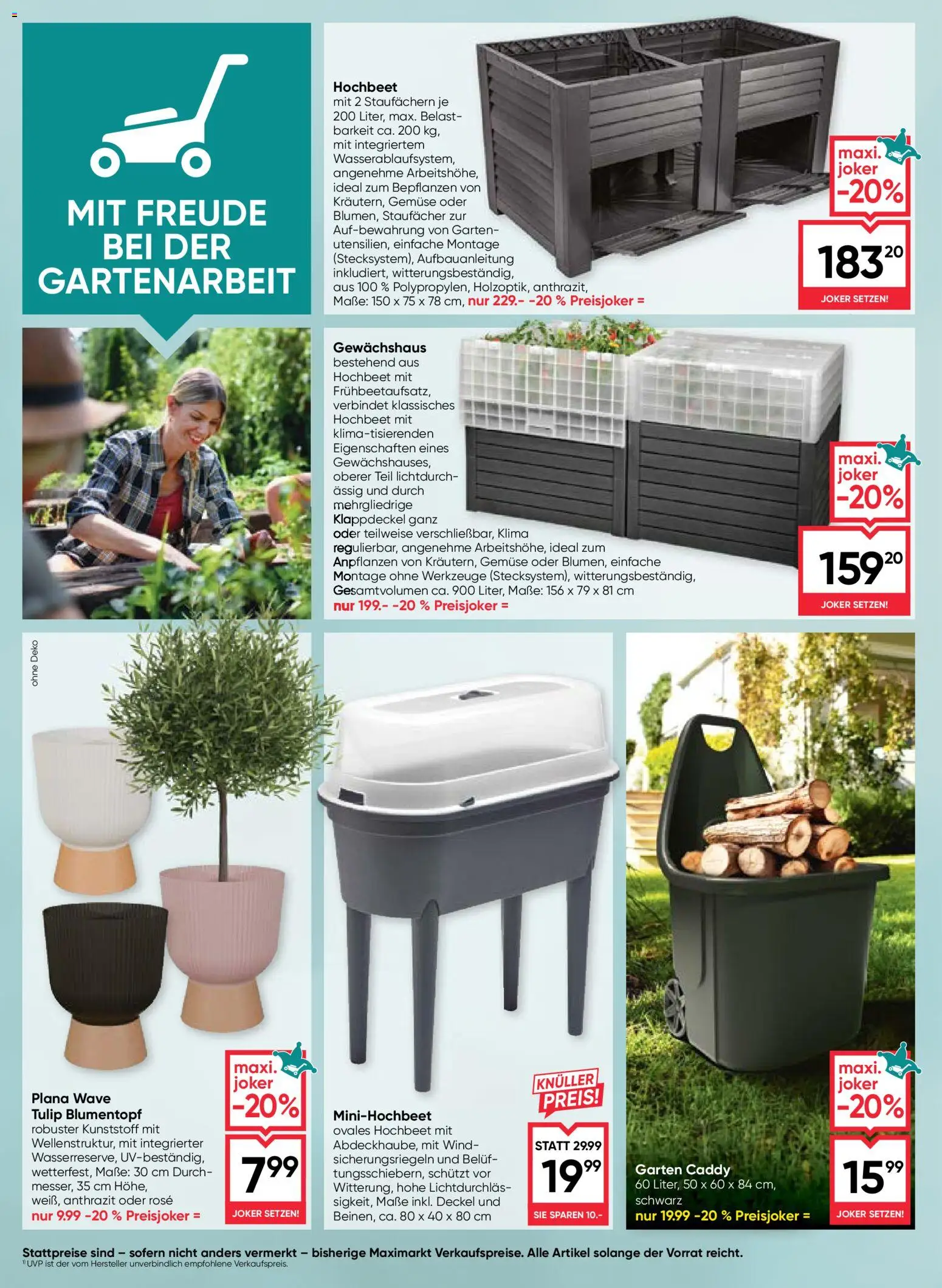 Maximarkt Outdoor Träume gültig ab 23.03.2026 | Seite: 20 | Produkte: Gemüse, Blumentopf