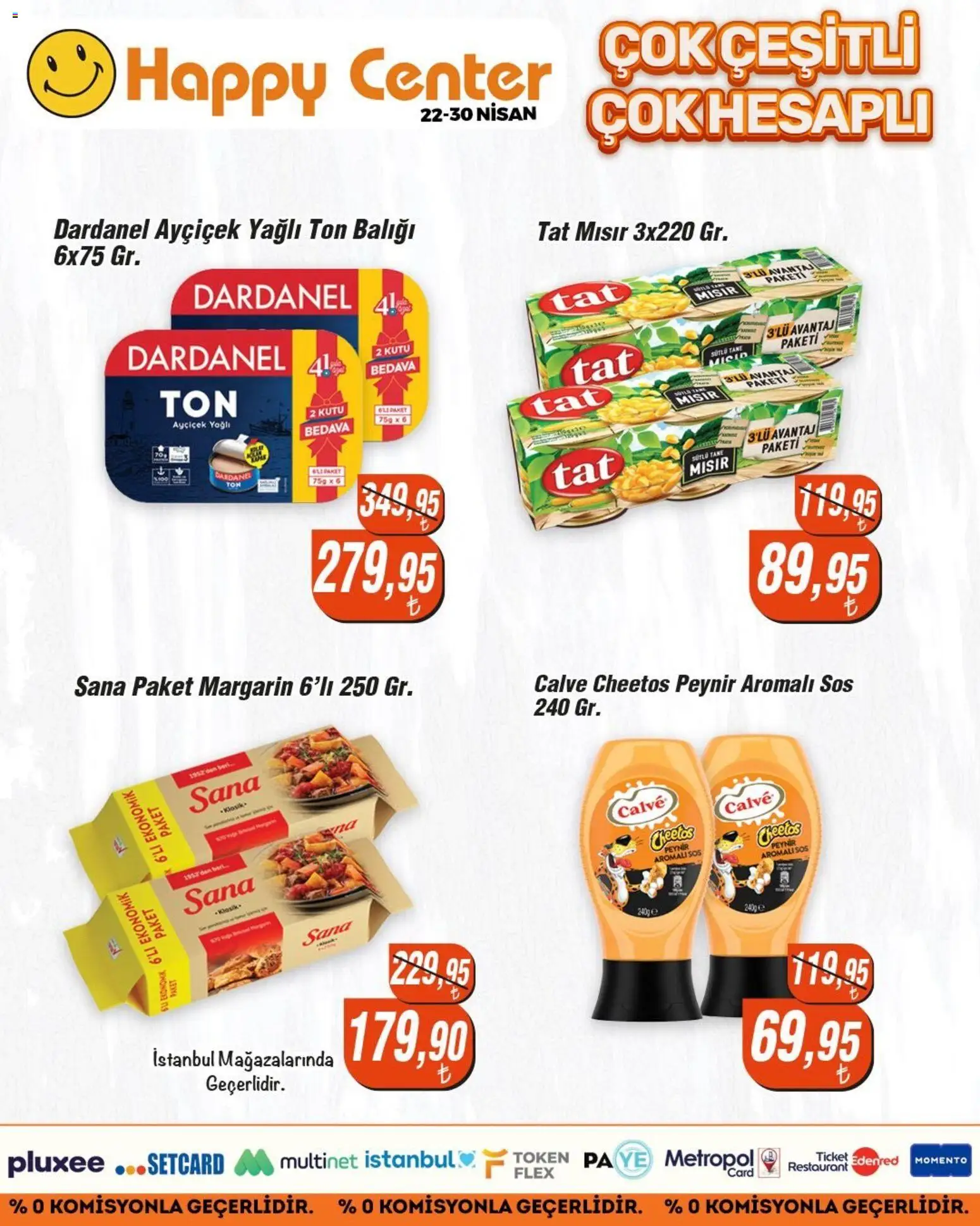 Happy Center Katalog - 22.04.2026 tarihinden itibaren geçerlidir | Sayfa: 19 | Ürünler: Kutu, Sos, Ton balığı, Mısır