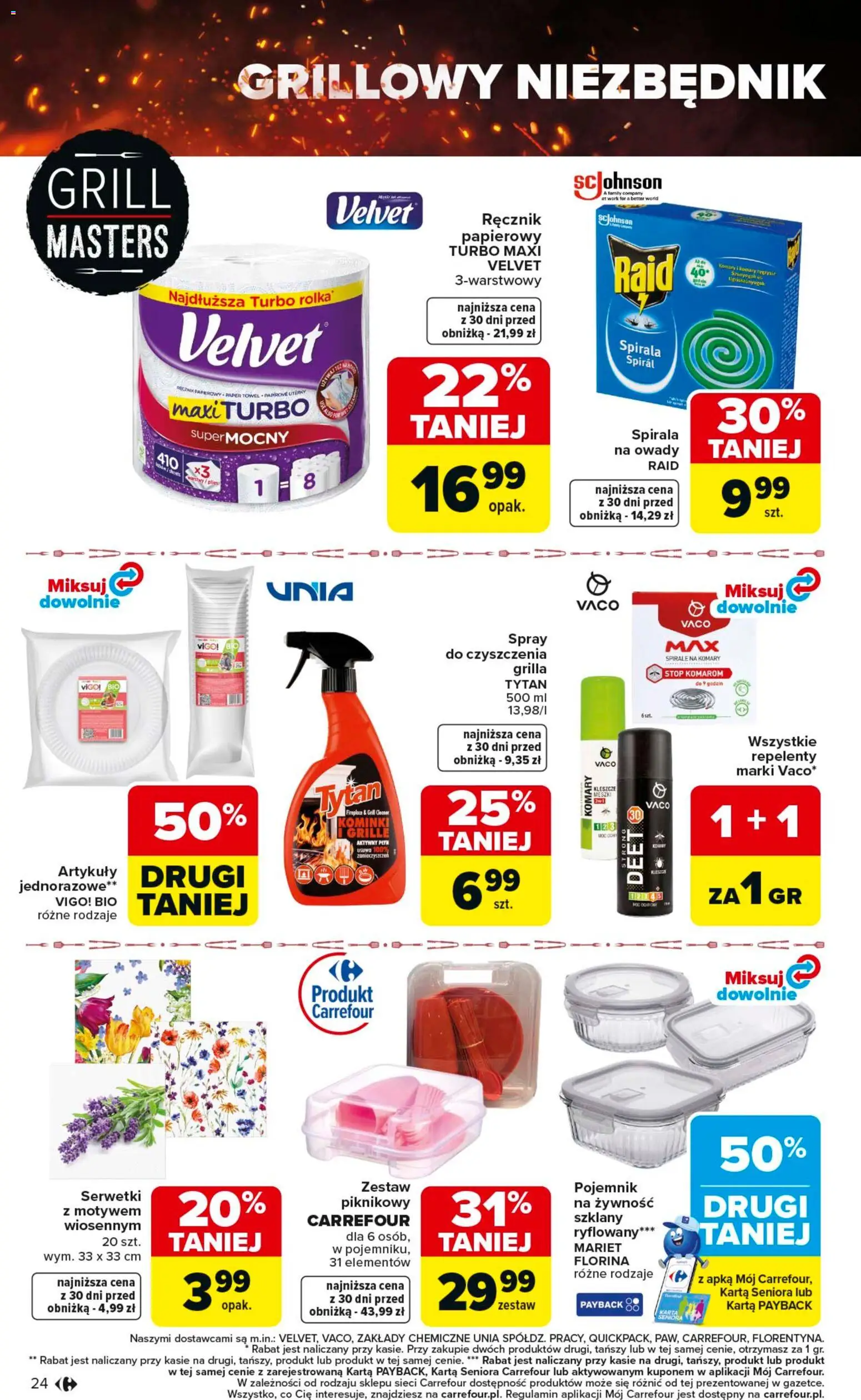 Carrefour gazetka - Misja:Grill Cię wzywa od 23.04.2026 | Strona: 24 | Produkty: Karta, Grill