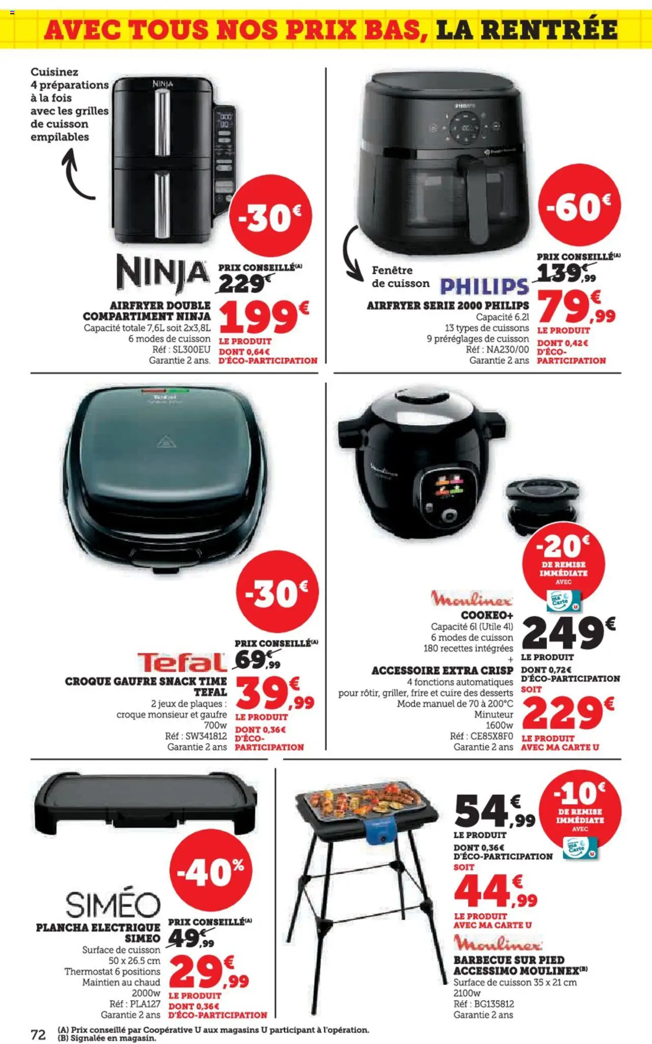  | Page: 72 | Produits: Cookeo, Barbecue, Plancha électrique, Tefal