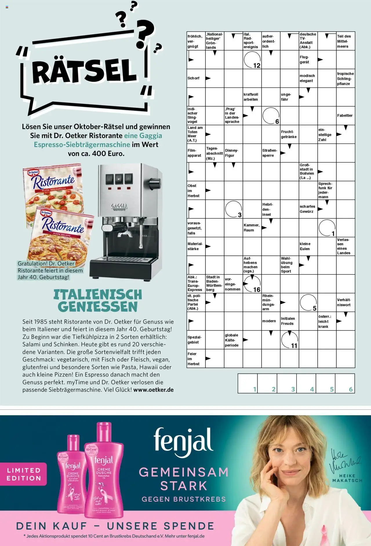 Combi myTime Oktober 2025 – gültig ab 01.10.2025 | Seite: 84 | Produkte: Ristorante, Mozzarella, Fisch, Pizza