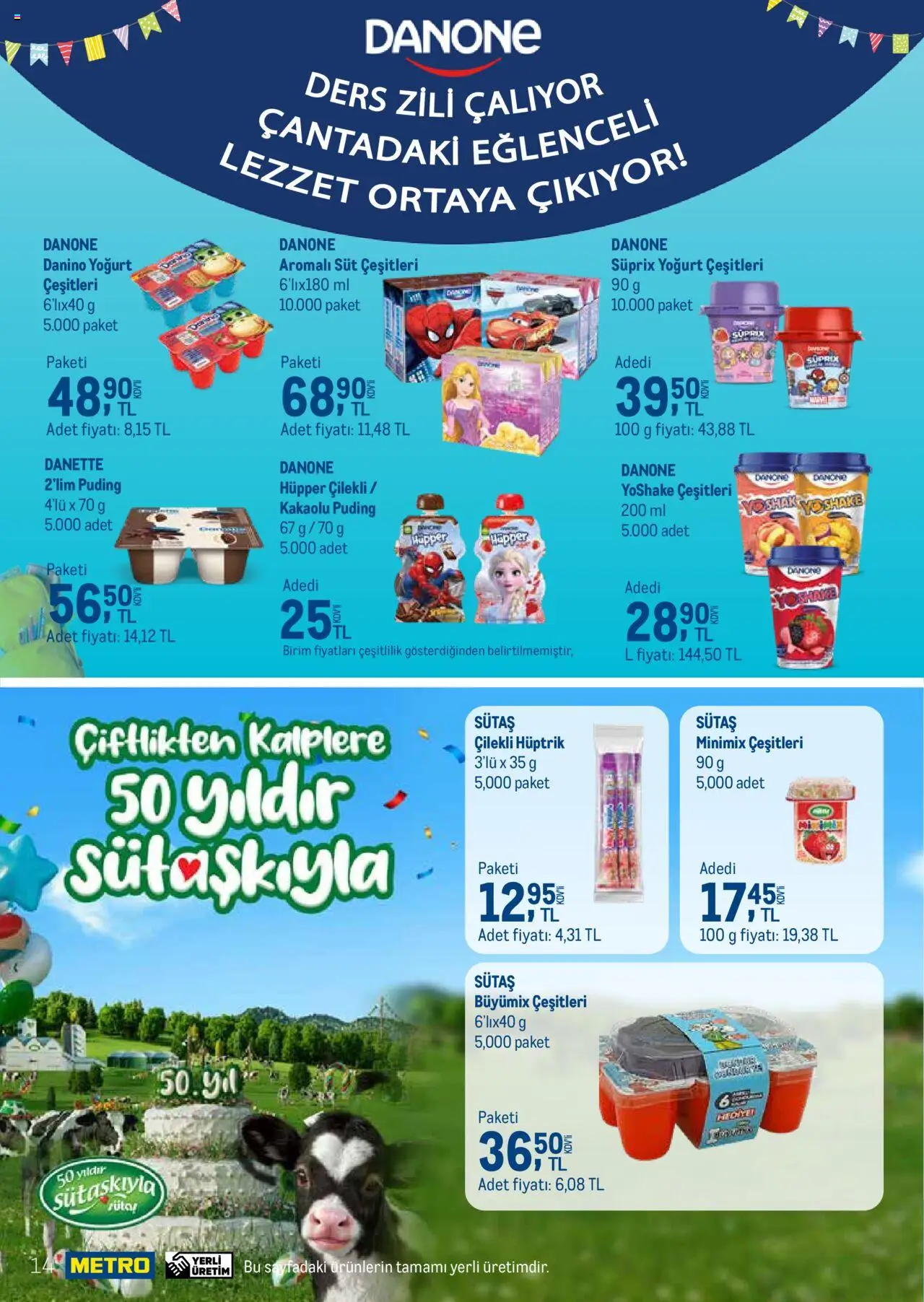 Metro Lezzetli Atıştırmalıklar - 22.08.2025 tarihinden itibaren geçerlidir | Sayfa: 14 | Ürünler: Süt, Yoğurt