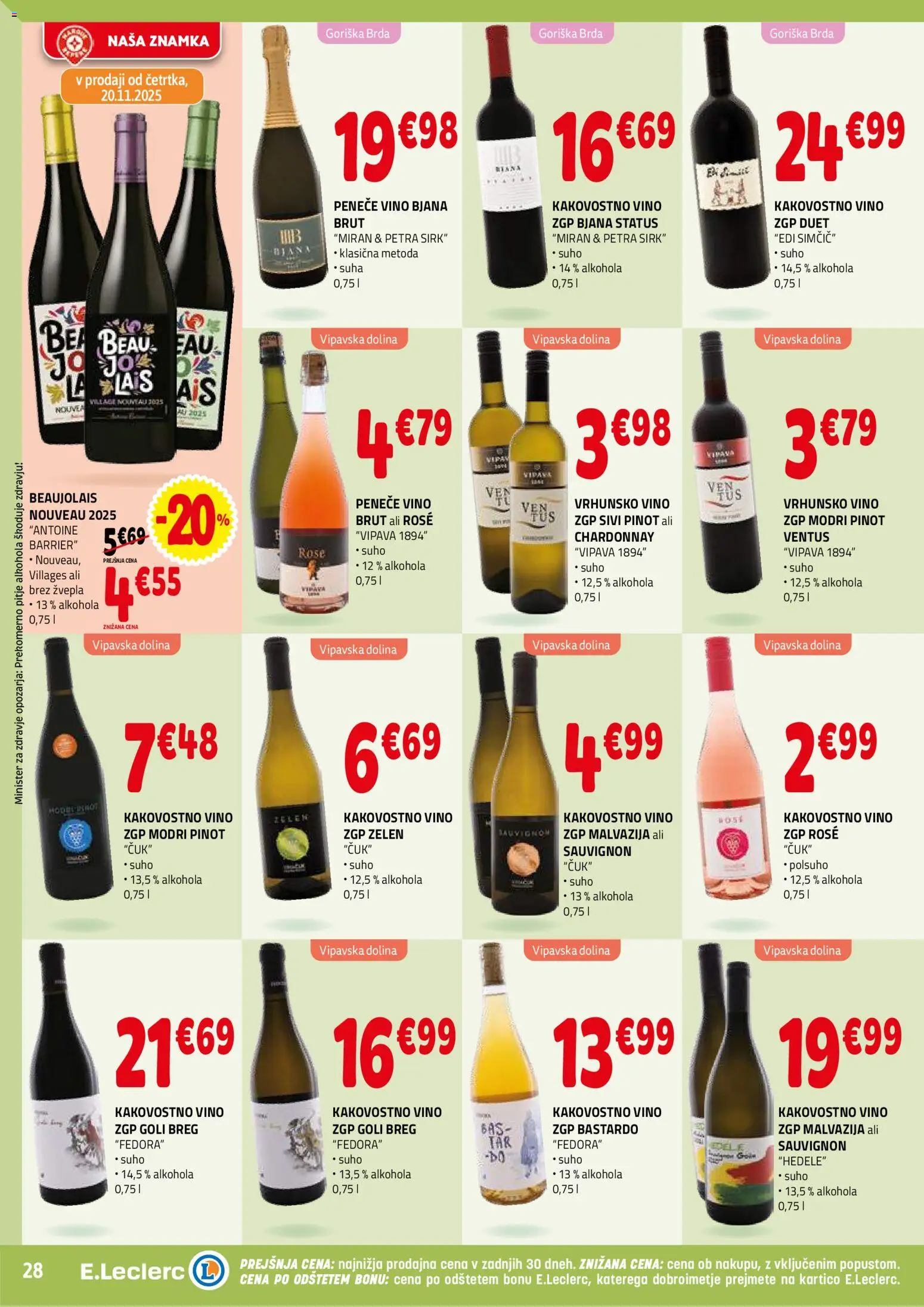 Novi E.leclerc katalog ponudbe – veljaven od 19.11.2025 | Stran: 28